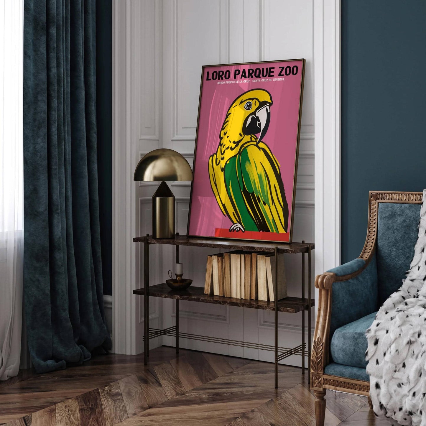 Loro Parque Zoo Retro Parrot Poster - HypeSheriff