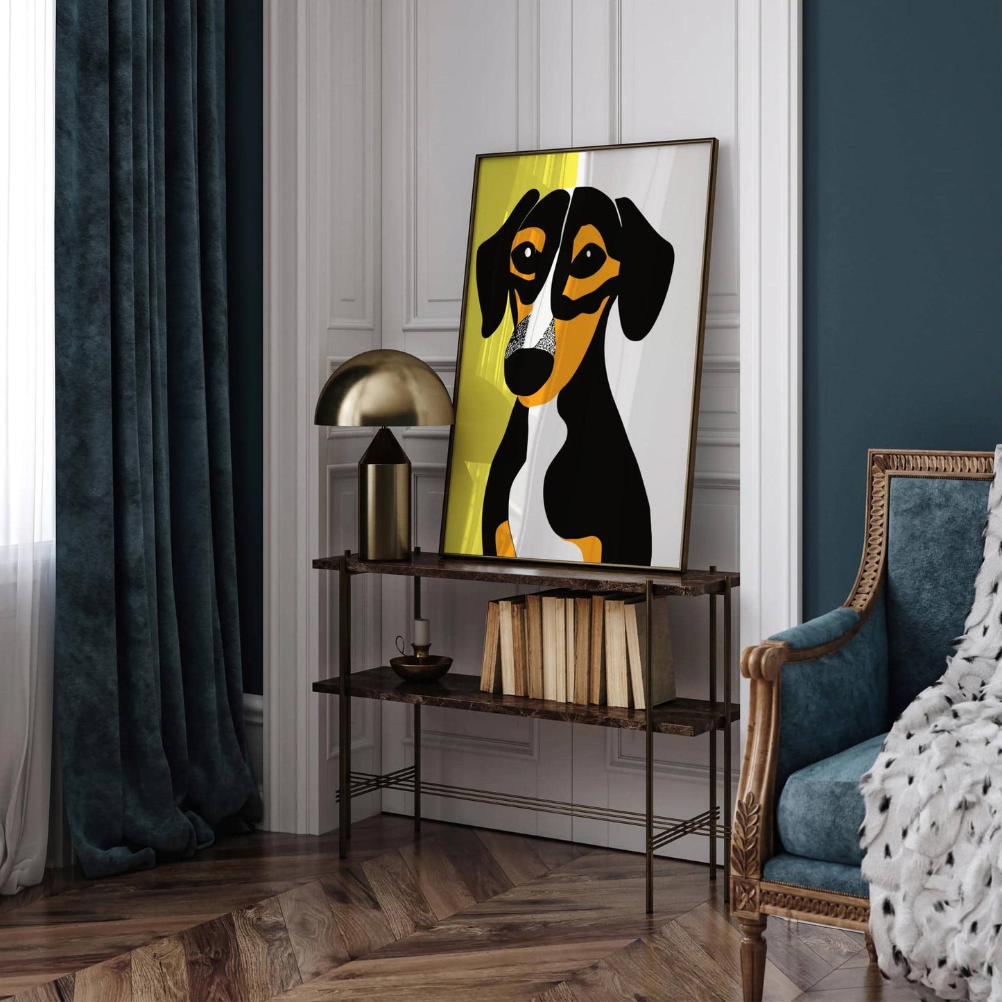 Retro Dachshund Ilustrated Poster - HypeSheriff