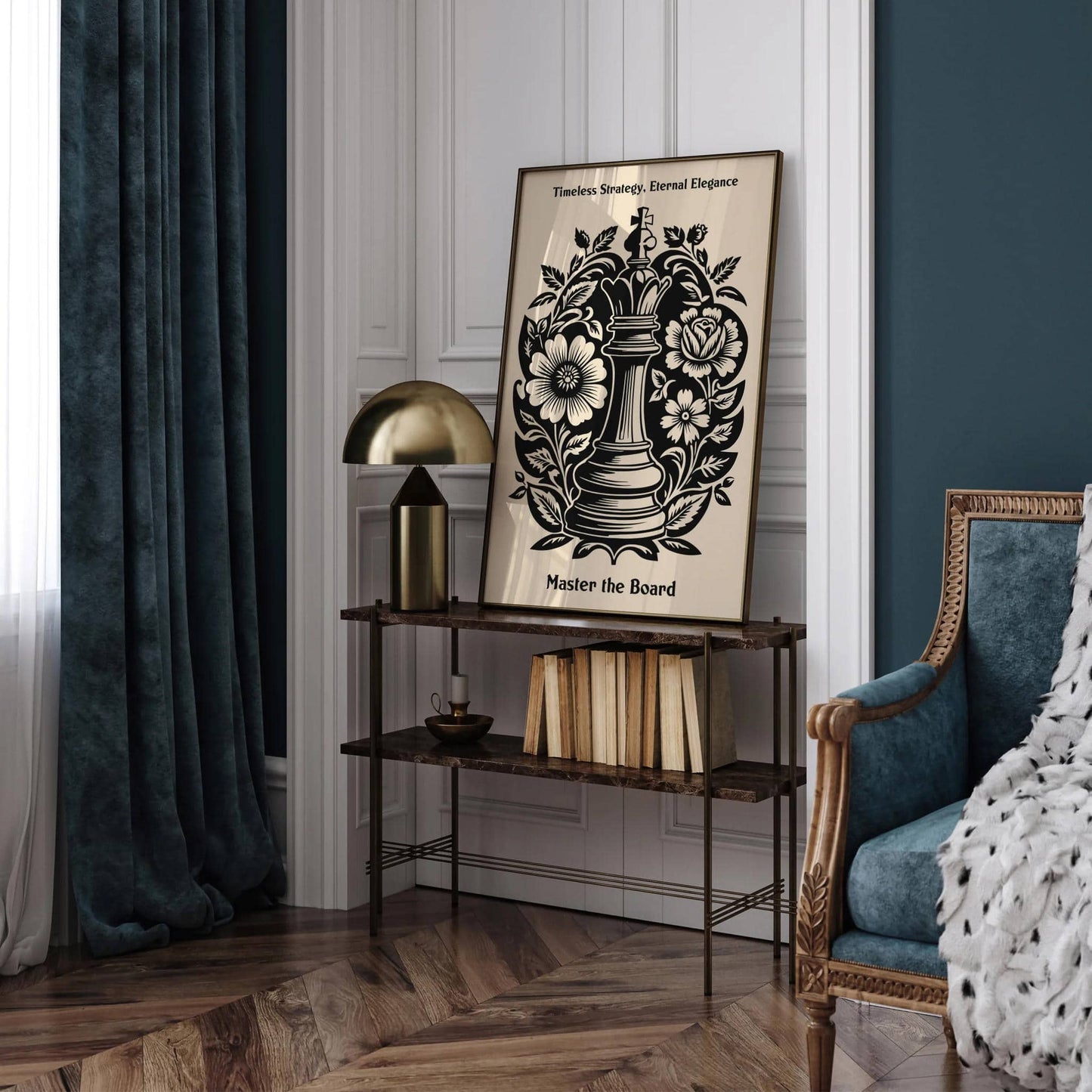 Master the Board Wall Art – Sophisticated Game Room Print