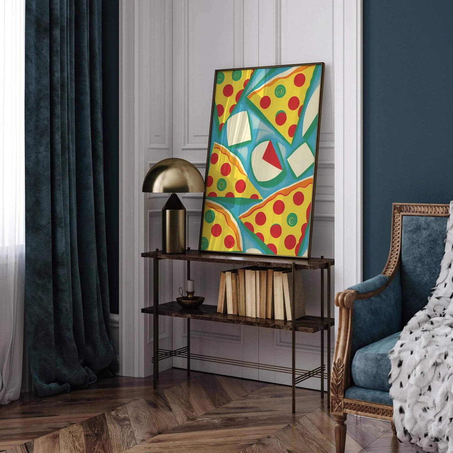Pizza Shapes Painting Reproduction Print - HypeSheriff