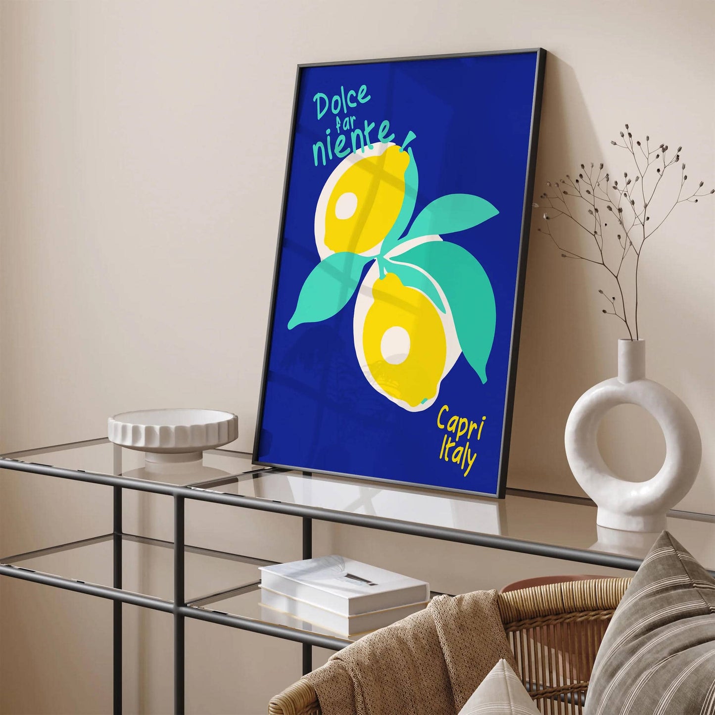 Dolce Far Niente Capri Italy Blue Poster - HypeSheriff