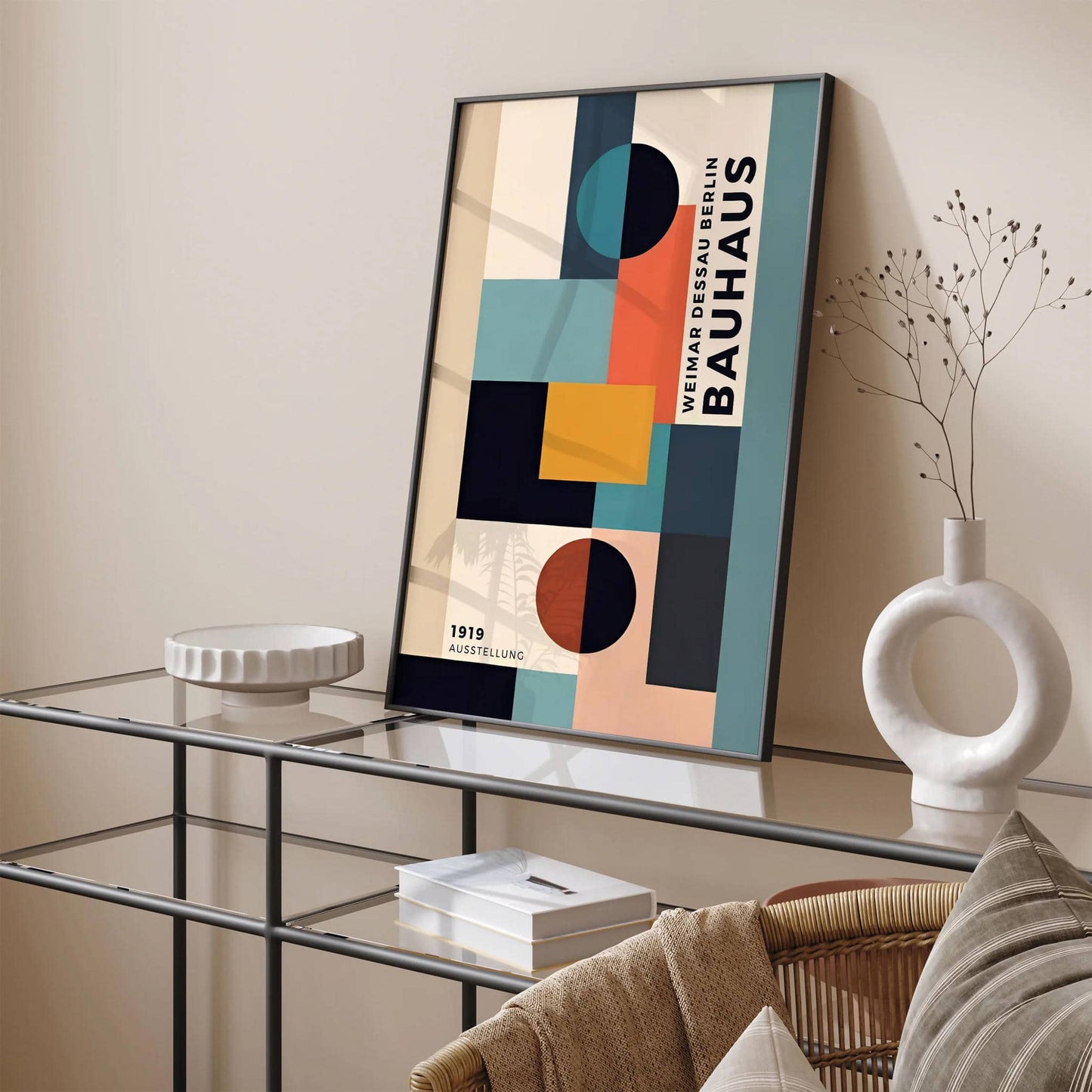 Bauhaus 1919 Modernist Geometric Poster - HypeSheriff