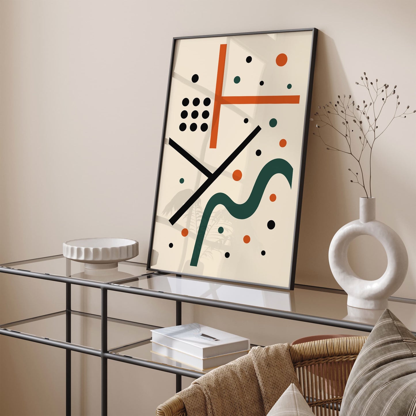 Mid Century Modern Abstract Minimalist Art Print