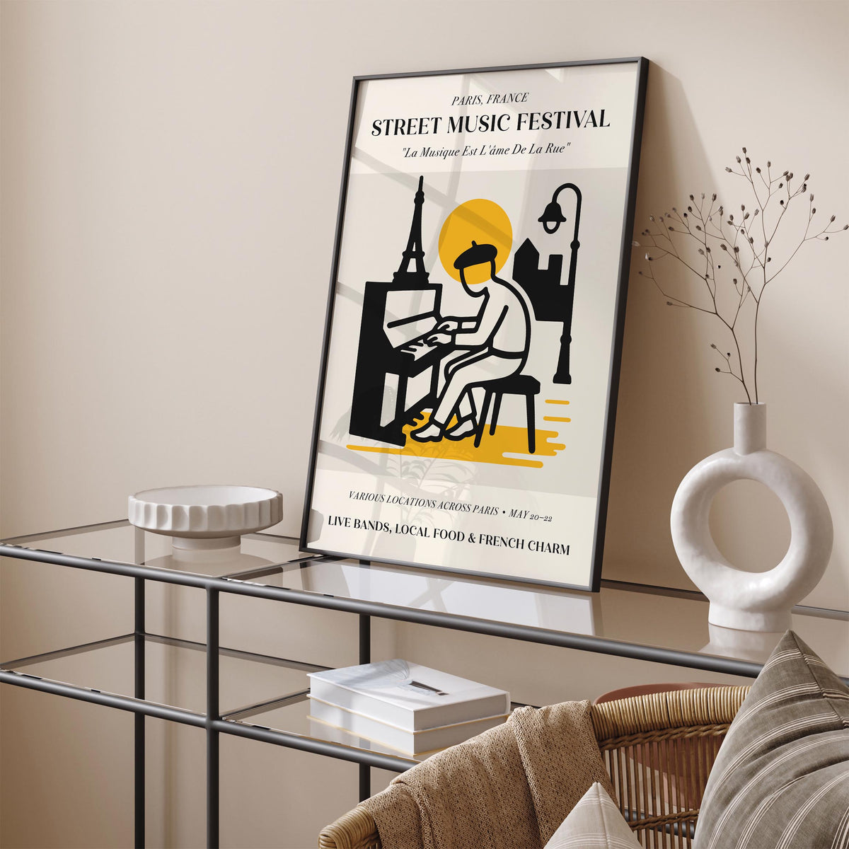 Paris Street Music Festival Art Poster