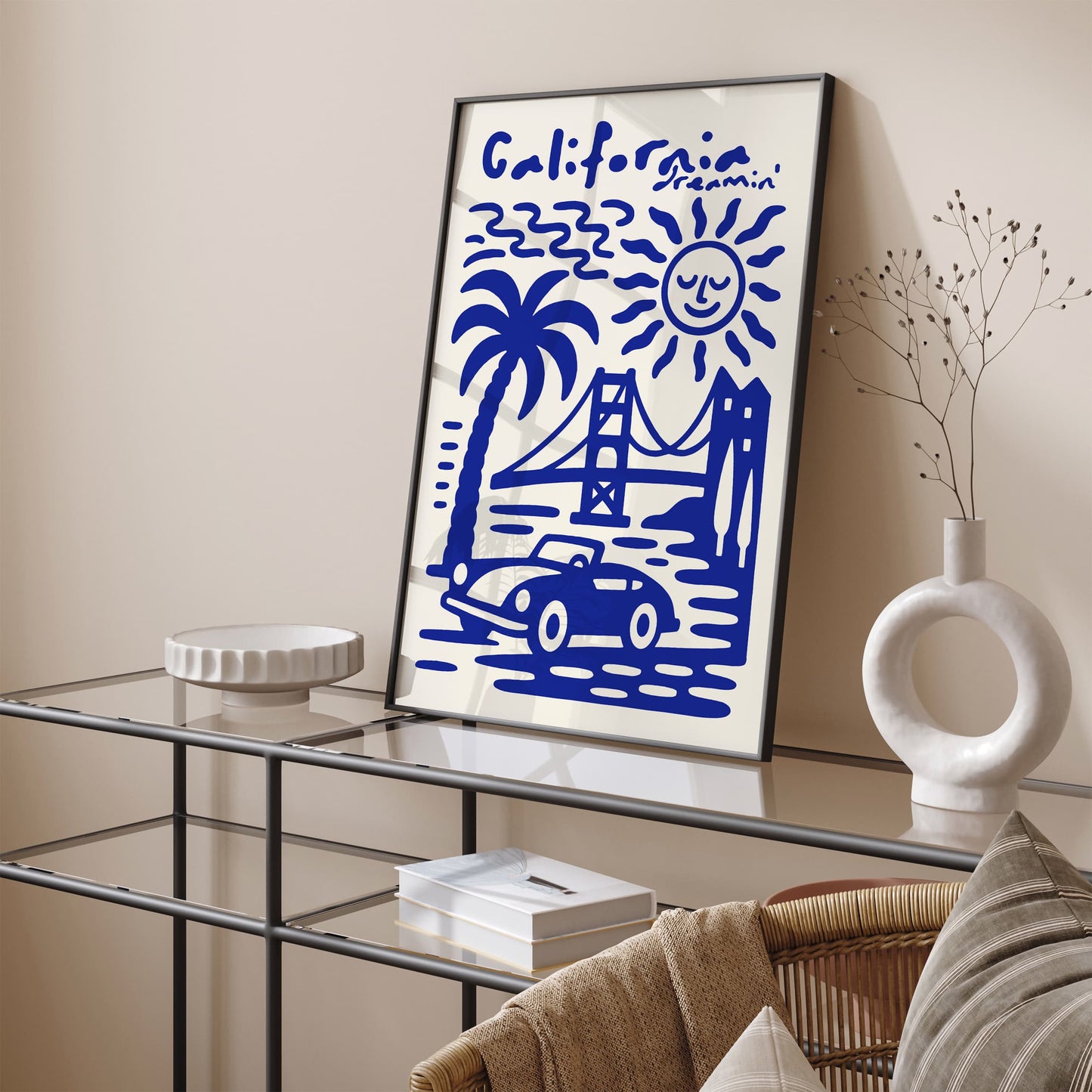 California Dreamin Blue Poster