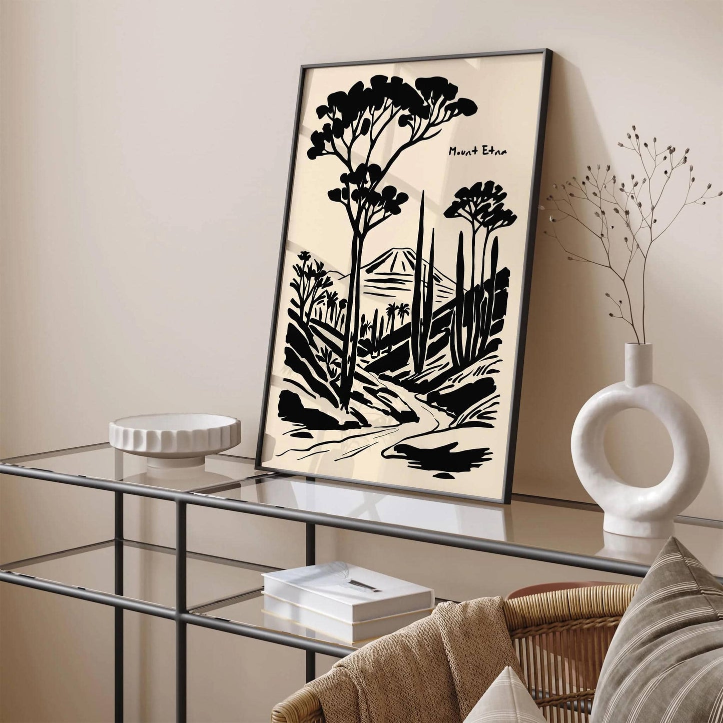 Mount Etna Sicily Italy Landscape Poster