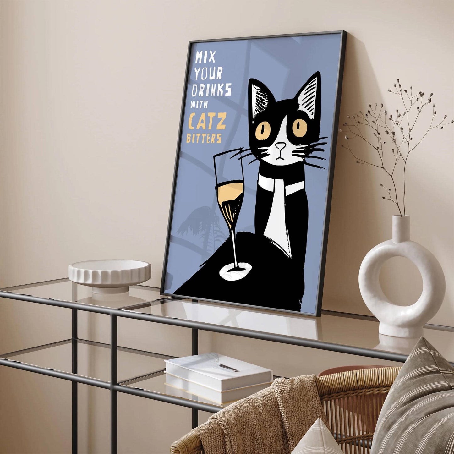 Vintage Catz Bitters Drink Poster - HypeSheriff