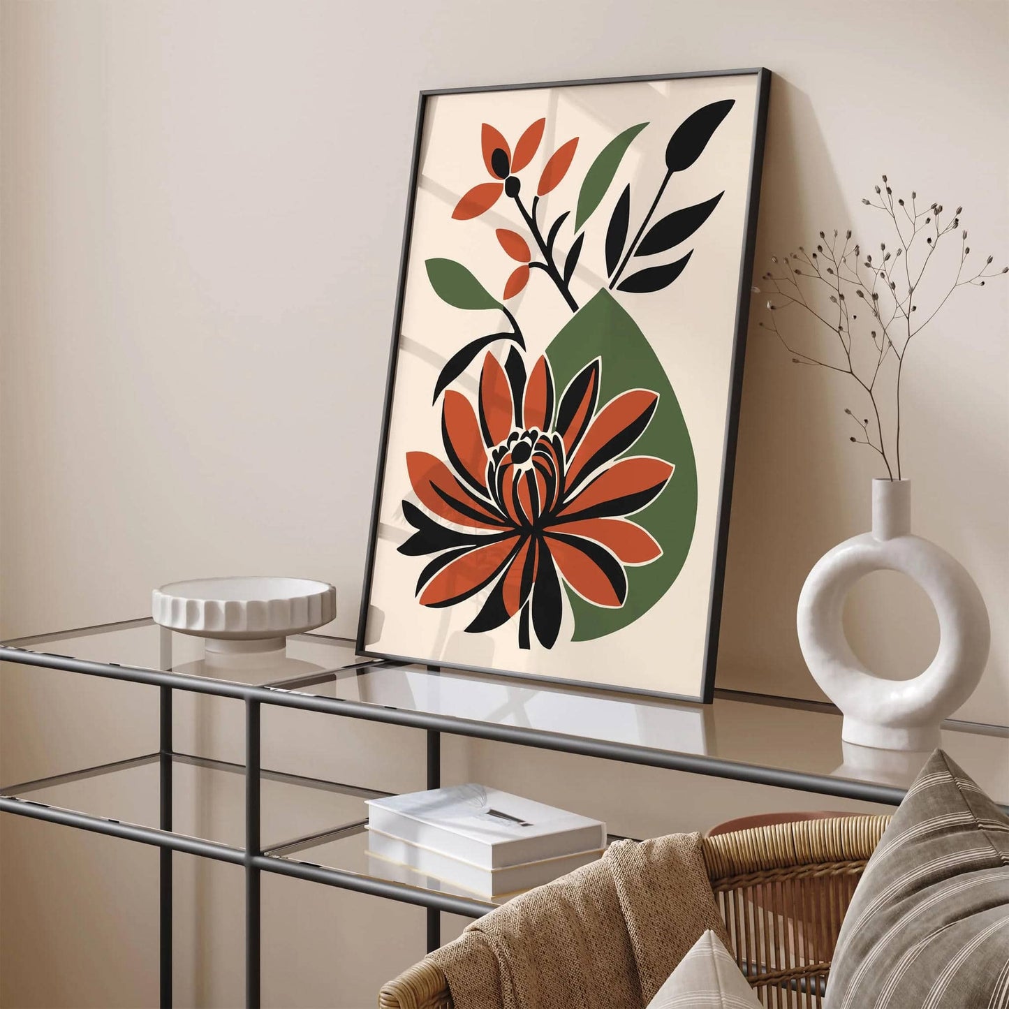 Modern Aesthetic Floral Design Print