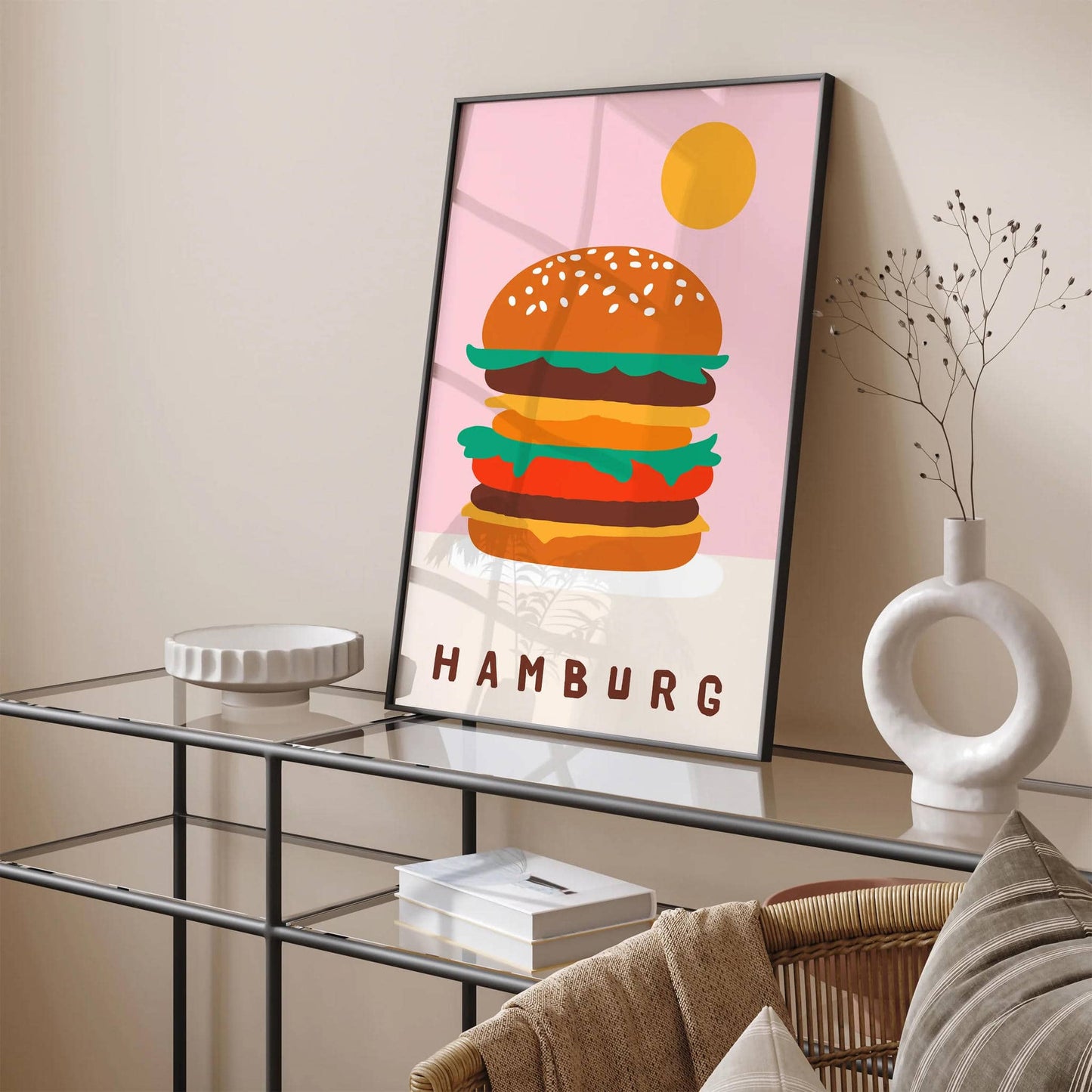 Hamburg, Hamburger Pop Art Poster - HypeSheriff