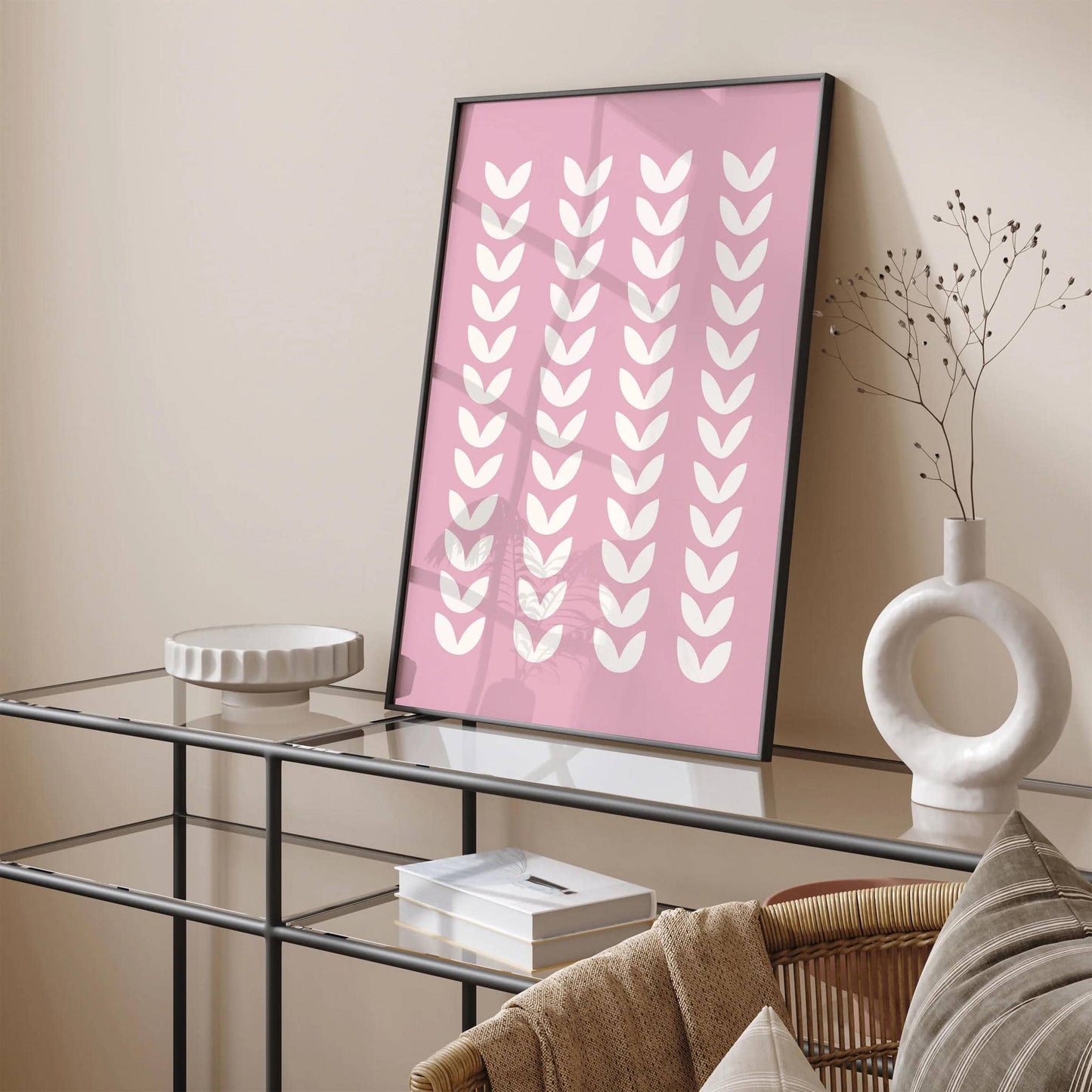 Pink Modern Minimalist Art Print - HypeSheriff