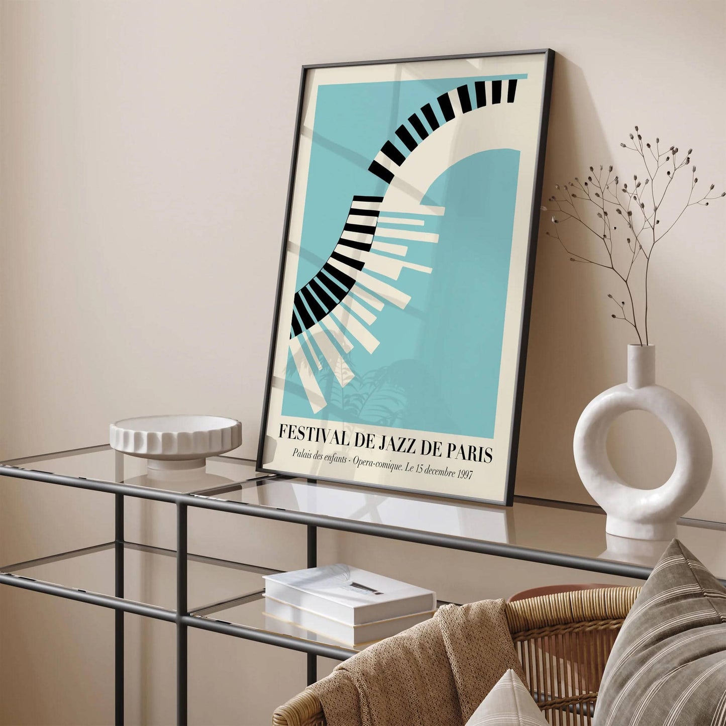 Festival De Jazz De Paris Blue Piano Poster - HypeSheriff