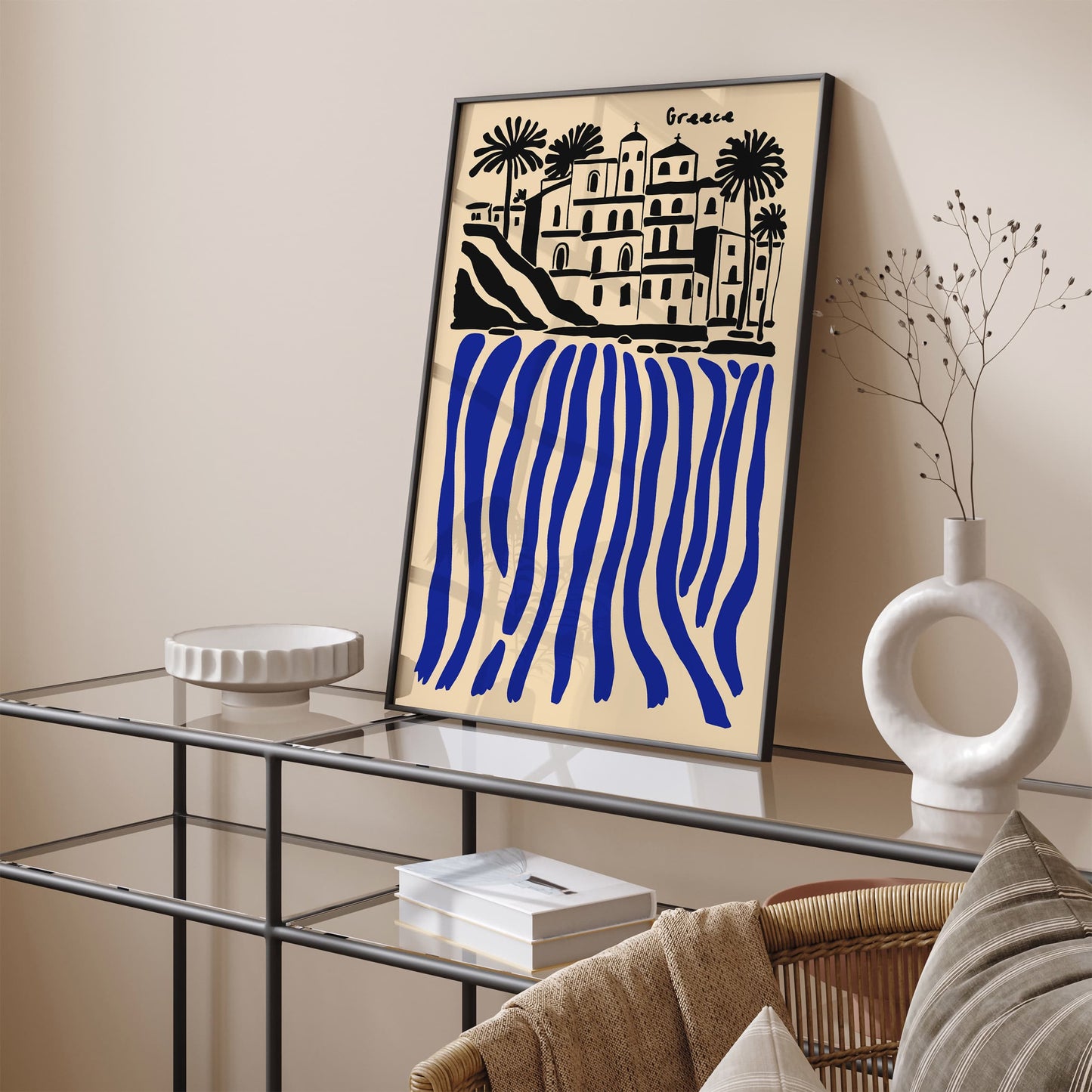 Greece Travel Abstract Poster