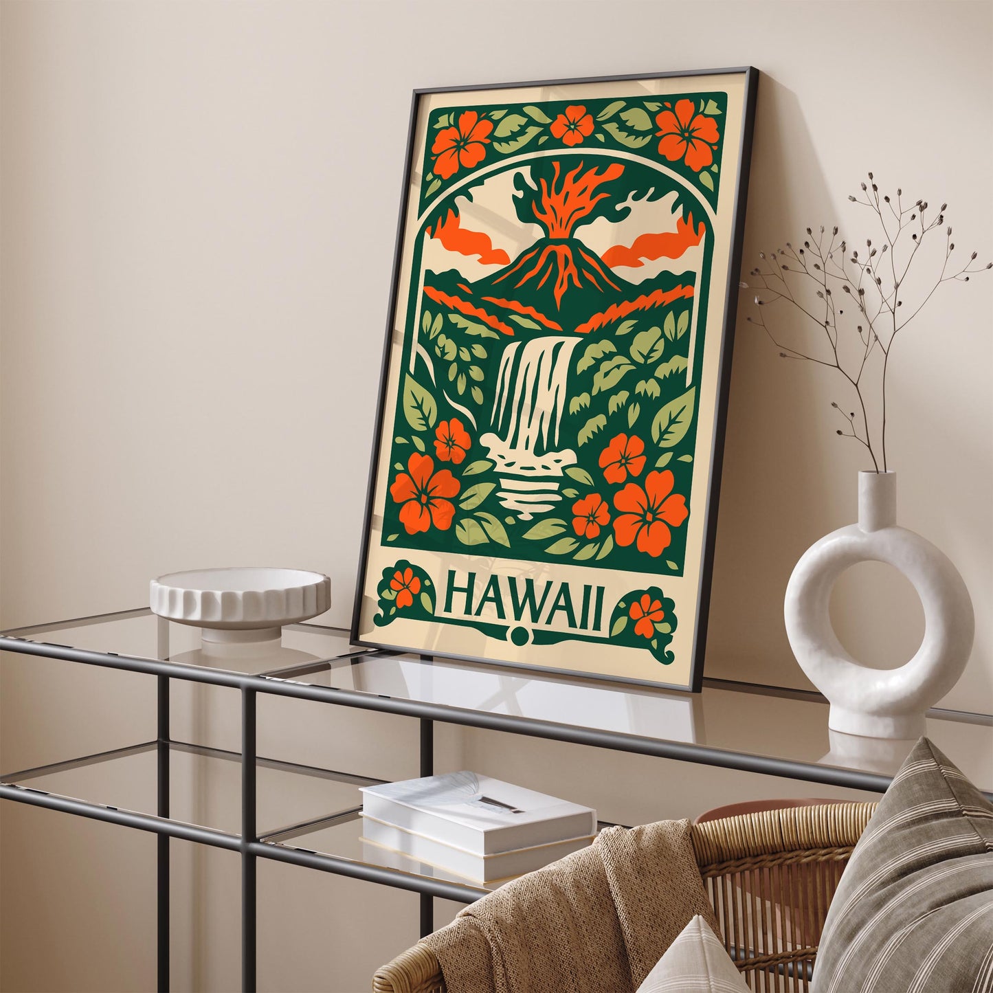 Hawaii Diamond Head Vintage Poster