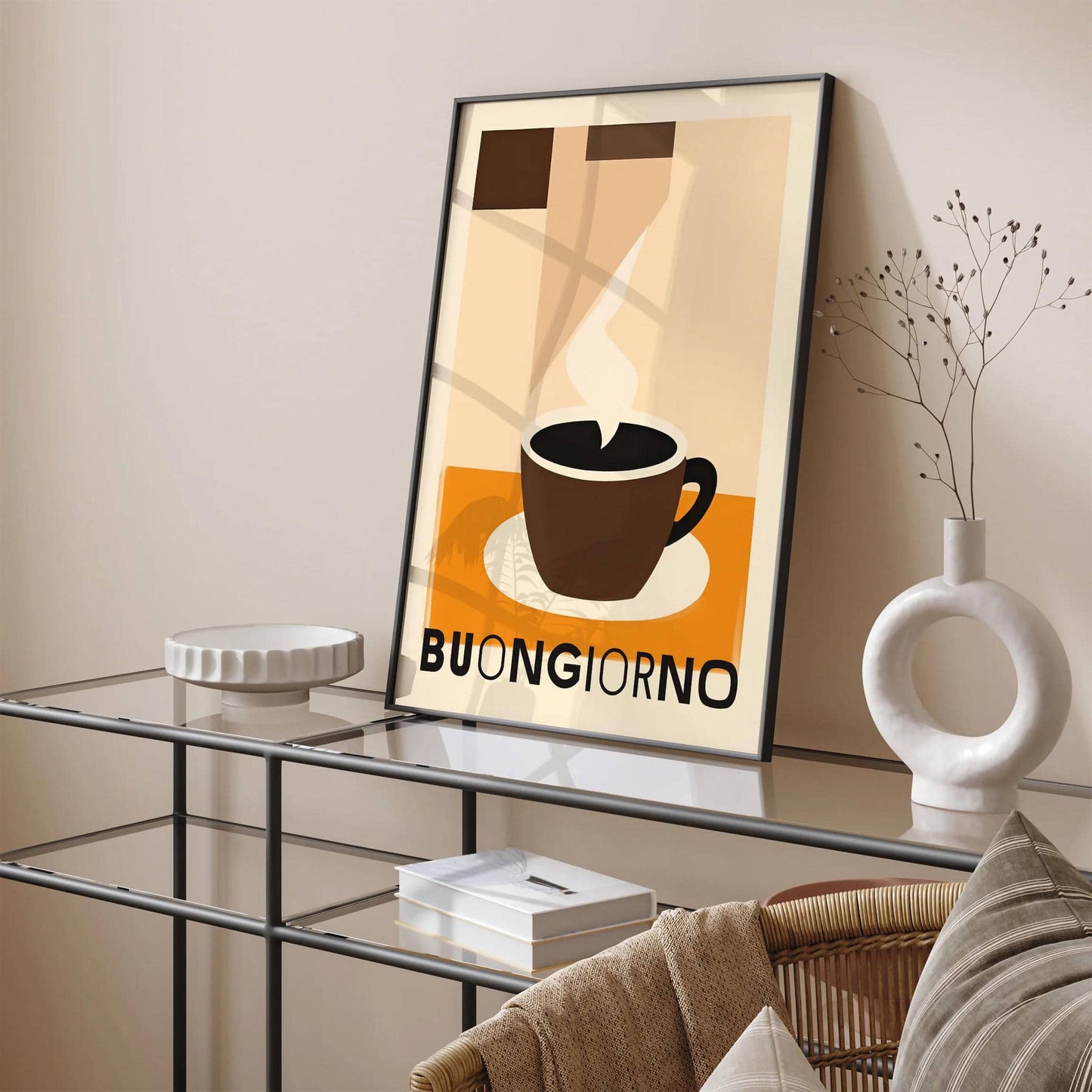 Buongiorno - Italian Coffee Minimalist Poster - HypeSheriff
