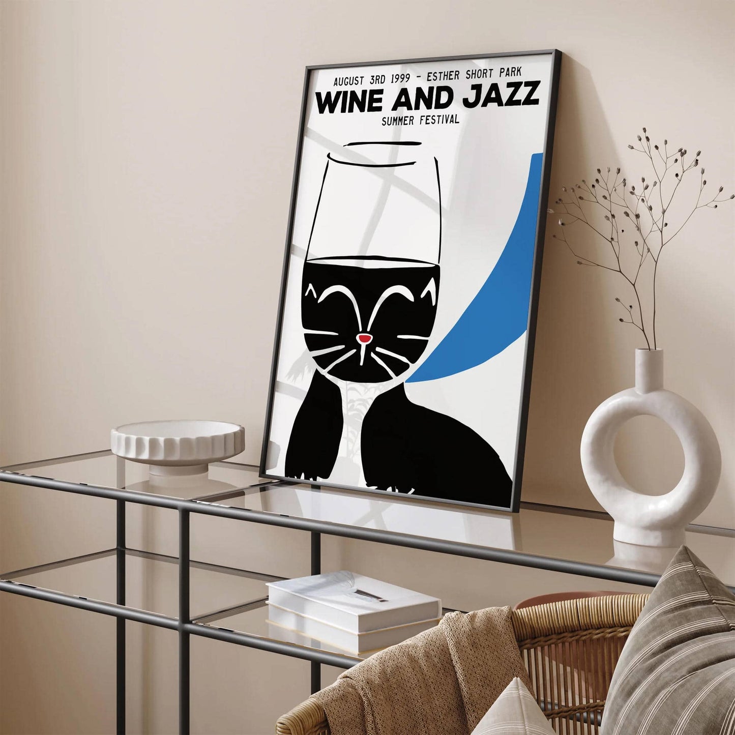 Wine and Jazz Summer Festival Poster - HypeSheriff