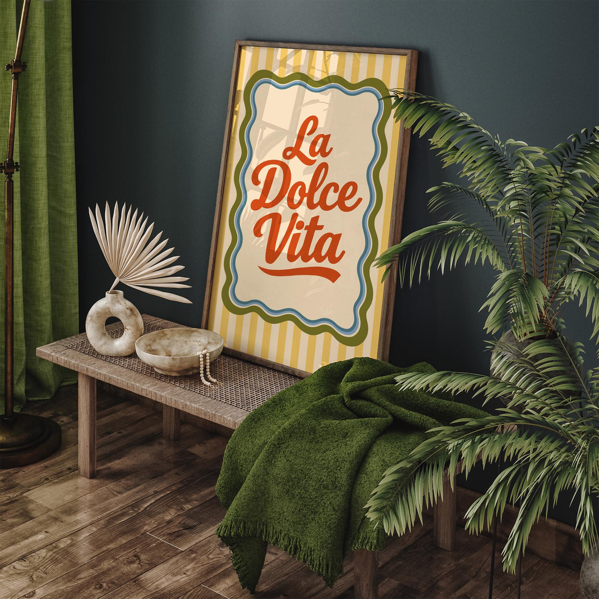 Retro La Dolce Vita Quote Poster
