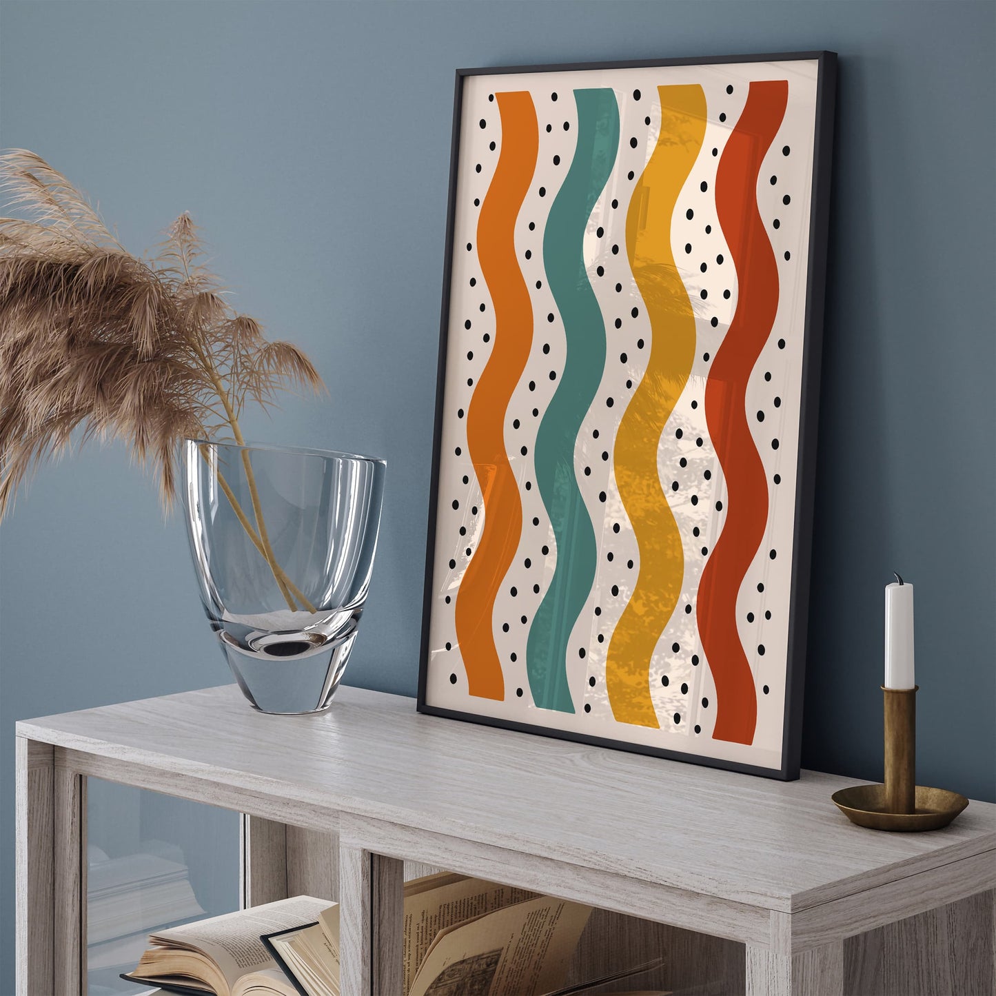 Retro Tones - Abstract Scandi Design Wall Art Print