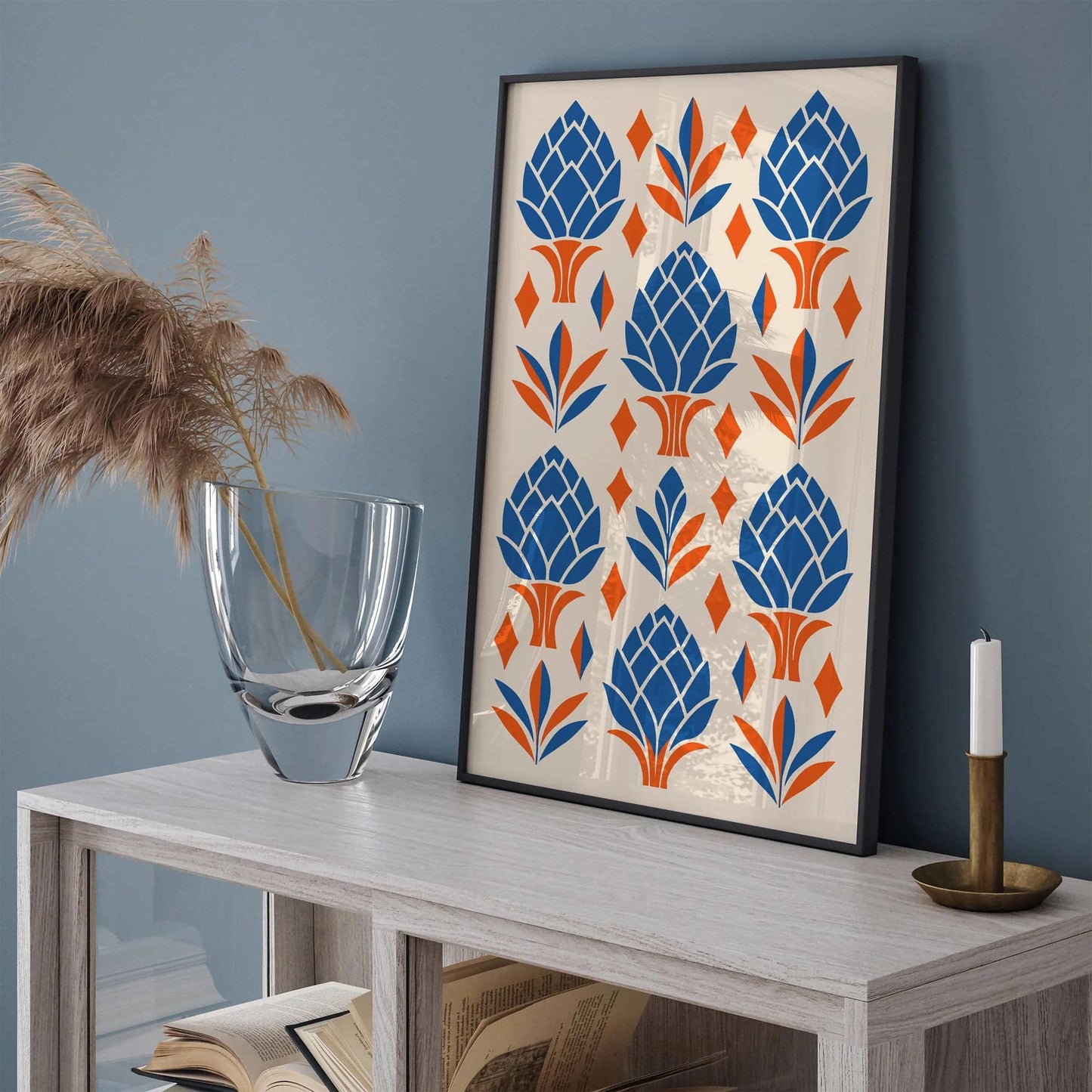 Abstract Artichokes in Art Deco Style Poster