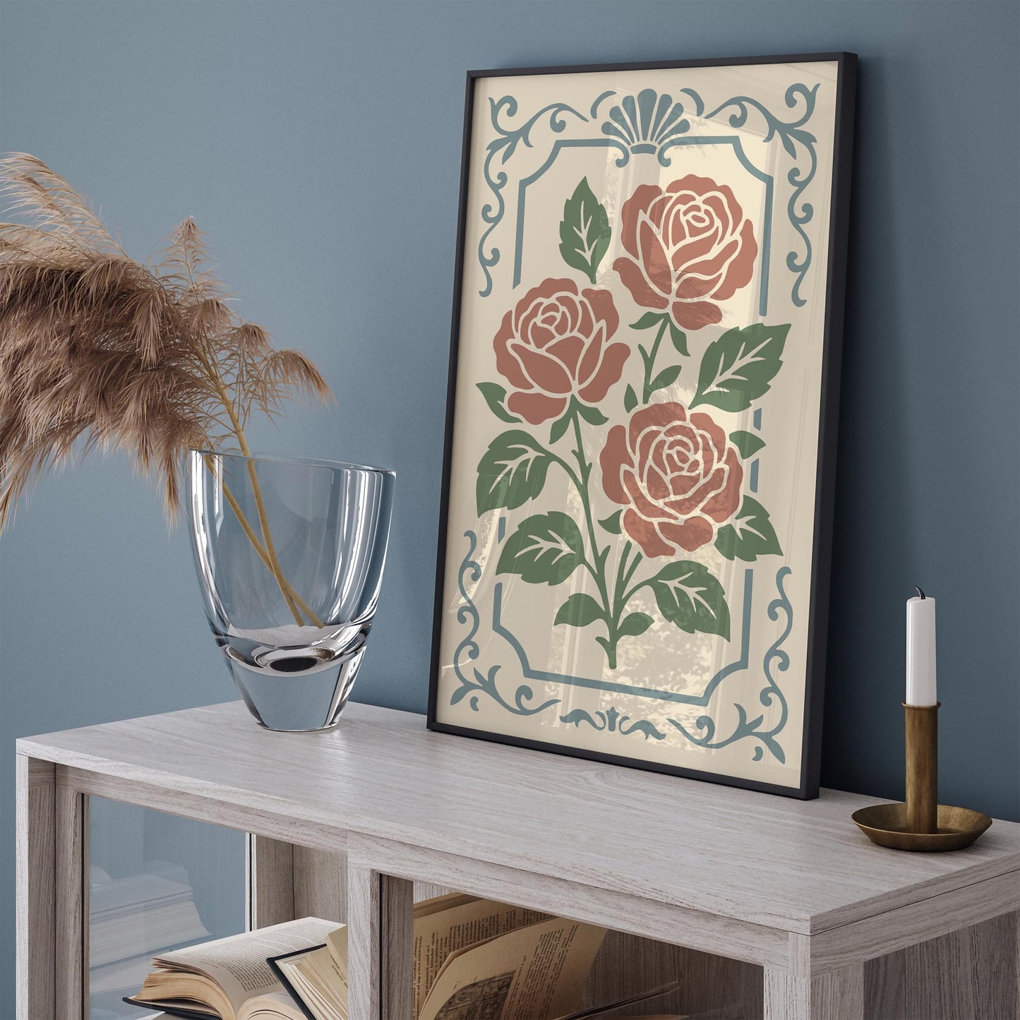 Pastel Roses Print - Château Core Home Decor