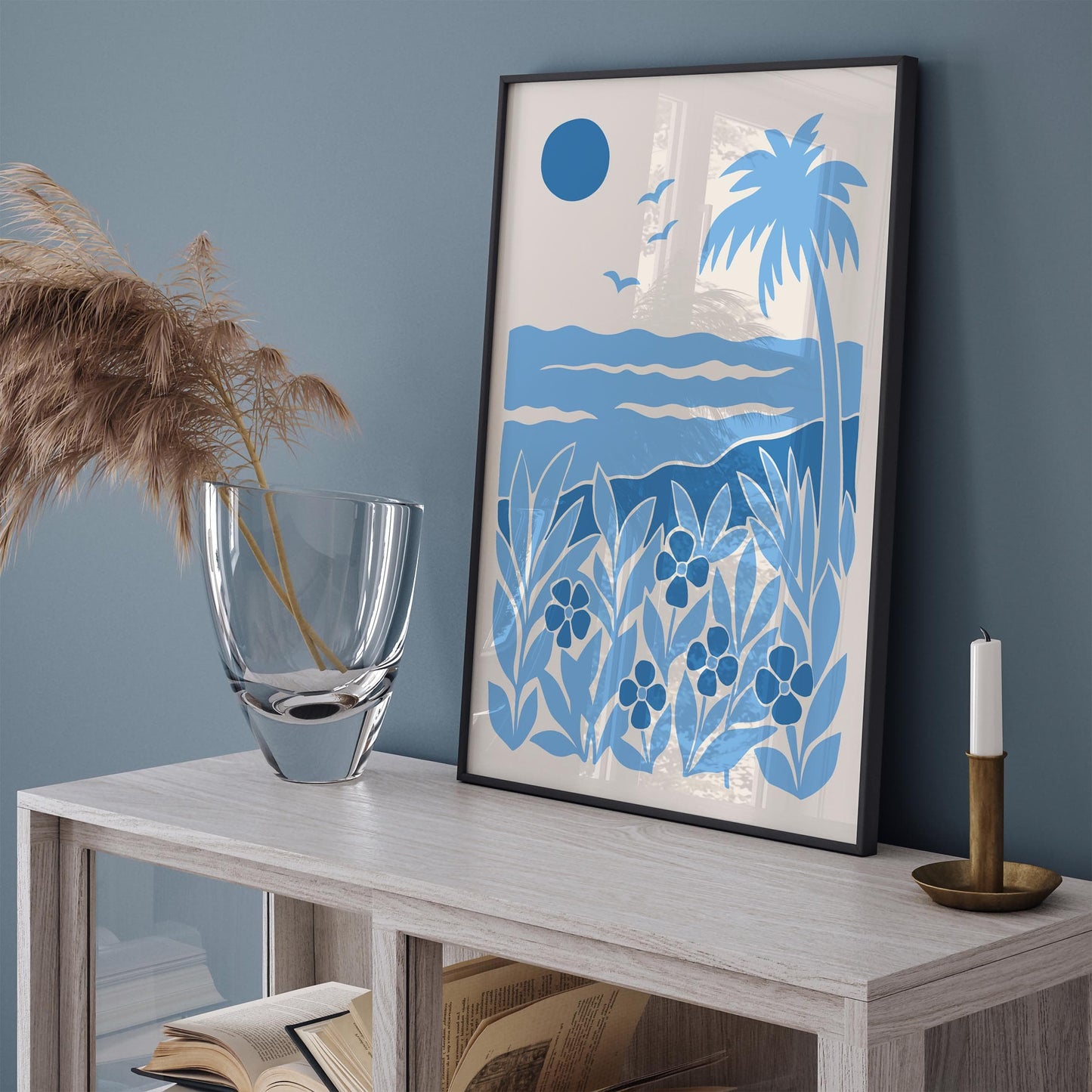 Icy Blue Florida Poster - Tropical Landscape Wall Art