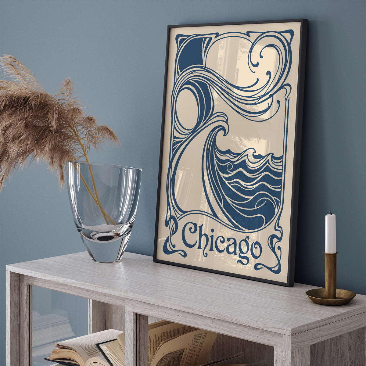 Art Nouveau Chicago Travel Poster