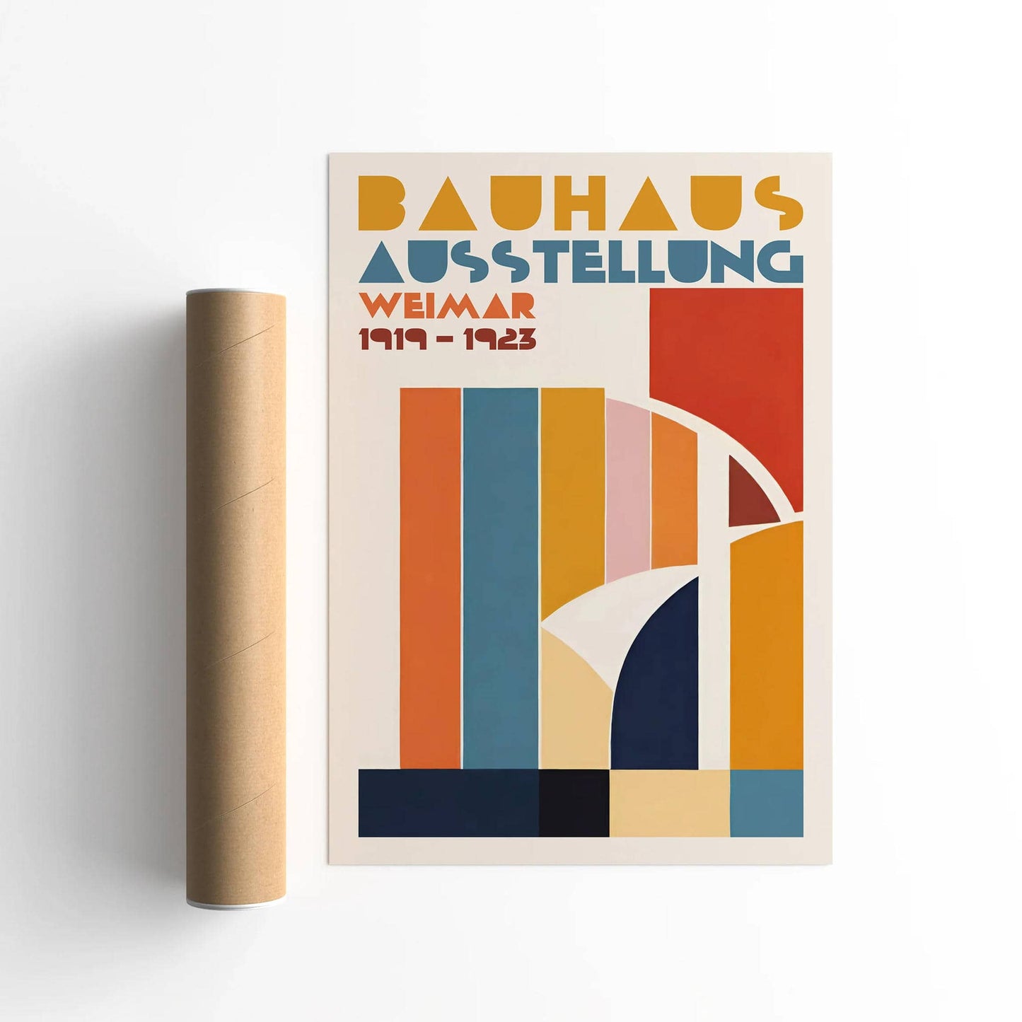 Retro Colorful Bauhaus Poster - HypeSheriff