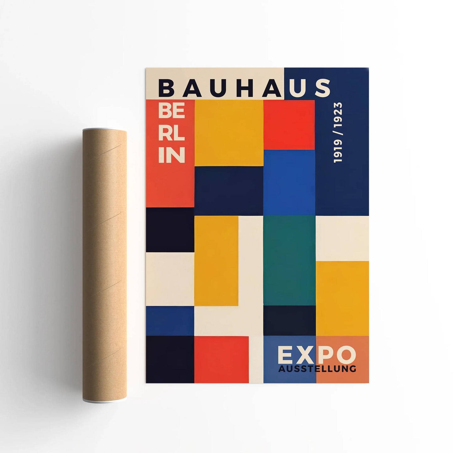 Bauhaus Colorful Geometric Poster - HypeSheriff