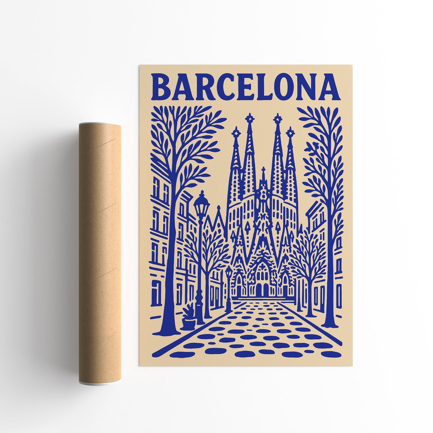 Barcelona Sagrada Familia Travel Poster