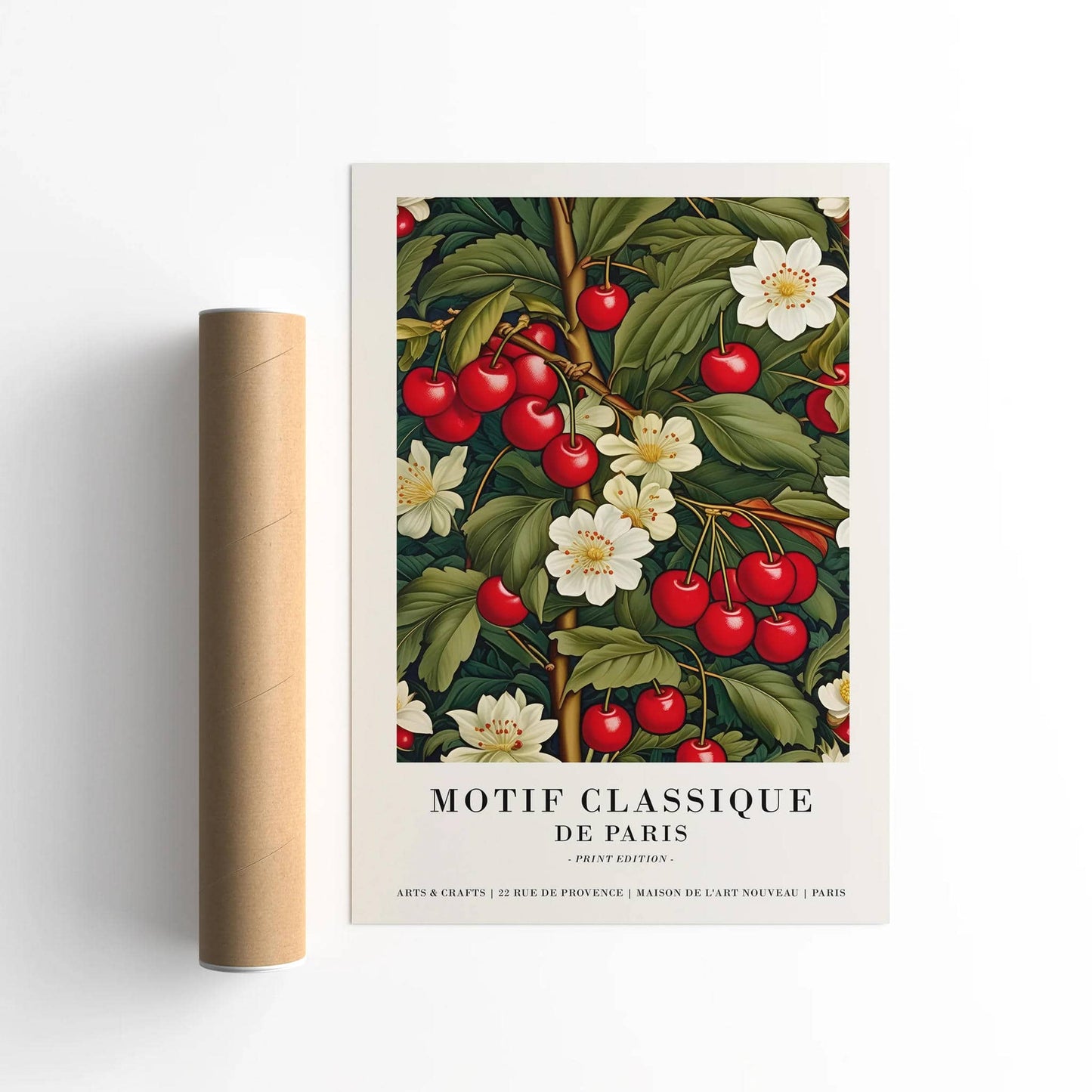 Motif Classique Cherry William Morris Poster - HypeSheriff