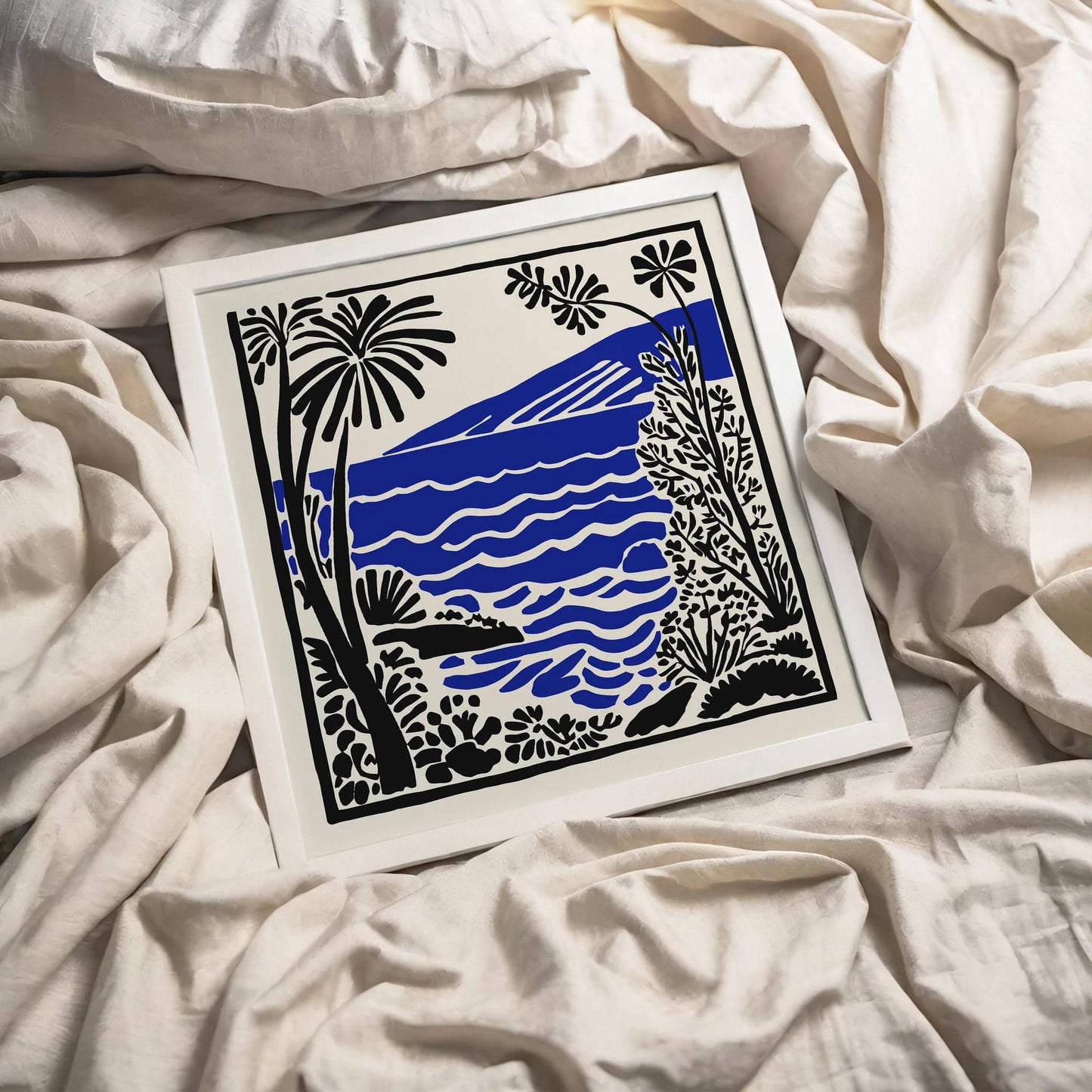 Tropical Landscape Square Art Print - HypeSheriff