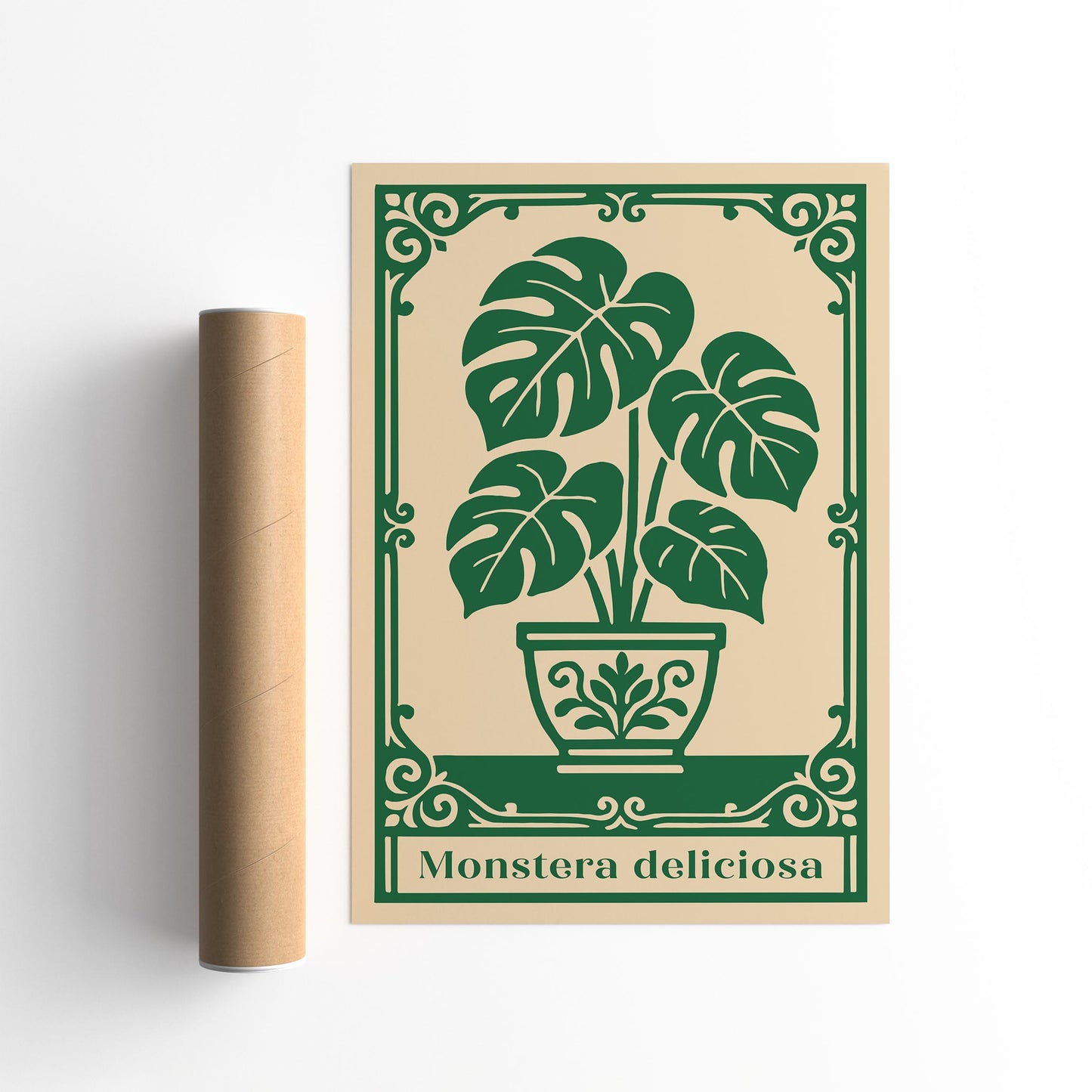 Monstera Deliciosa Poster - Green Plant Wall Art