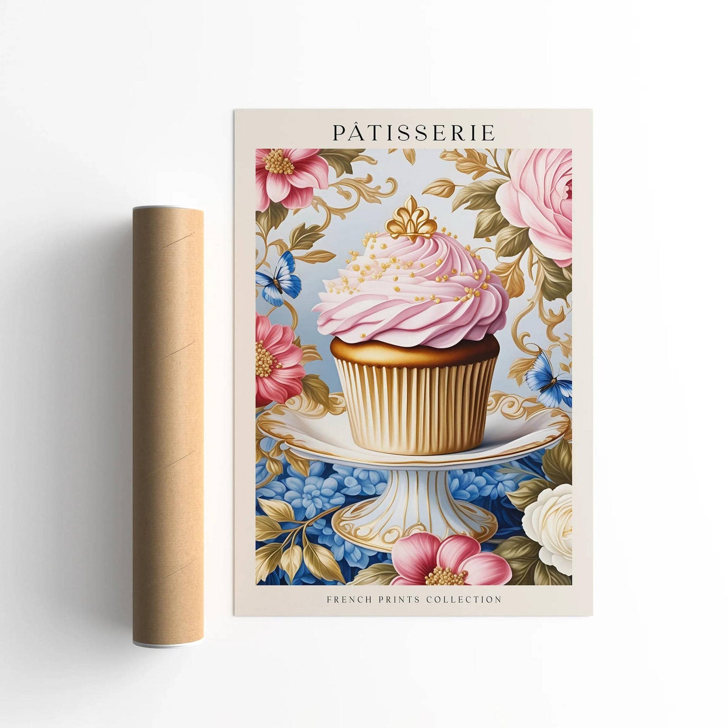 French Pastry Elegance: Vintage Wall Art Print - HypeSheriff