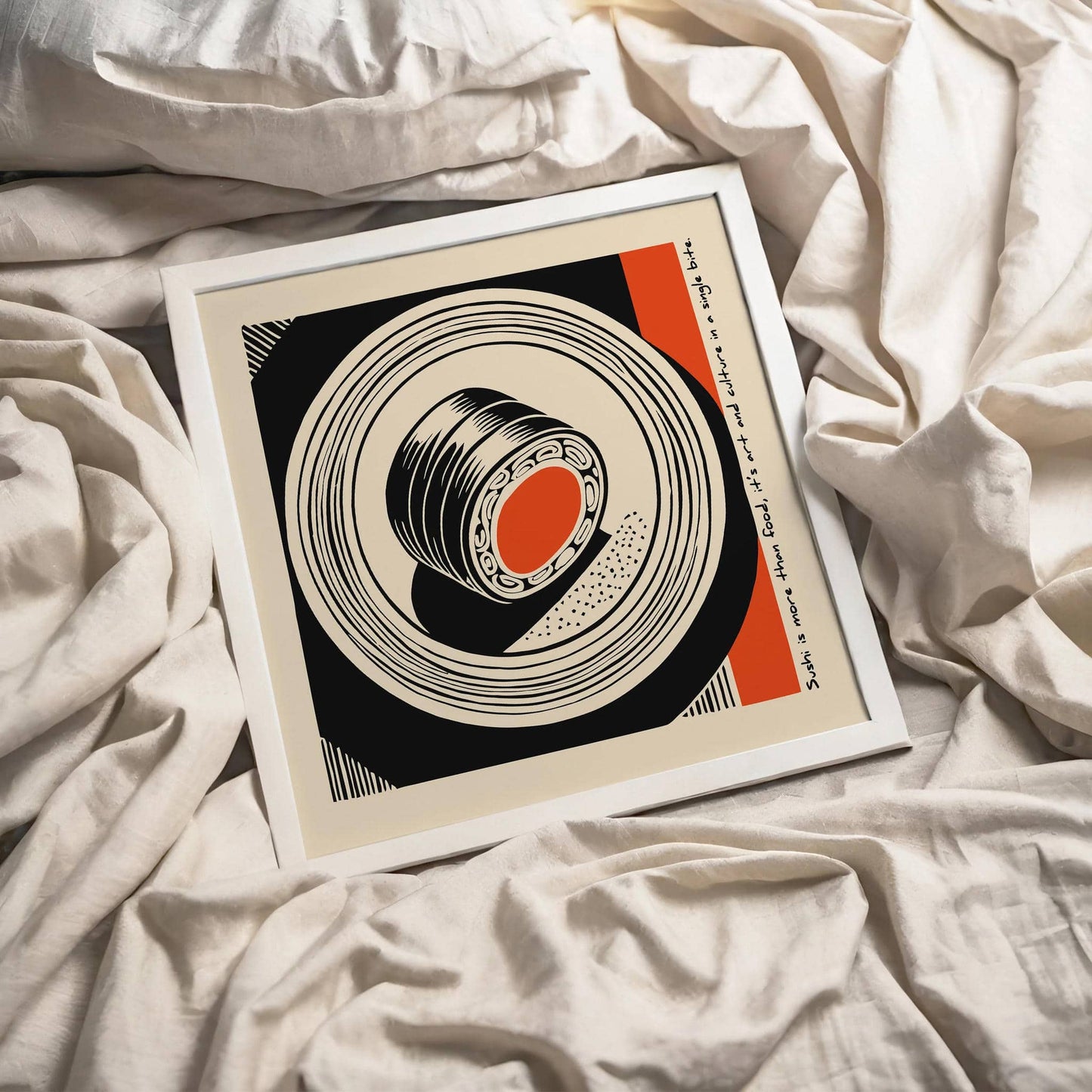 Japanese Sushi Square Art Print - HypeSheriff