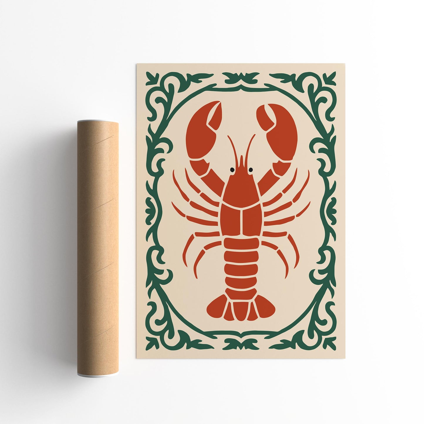 Red Lobster Poster - Kitchen Wall Decor