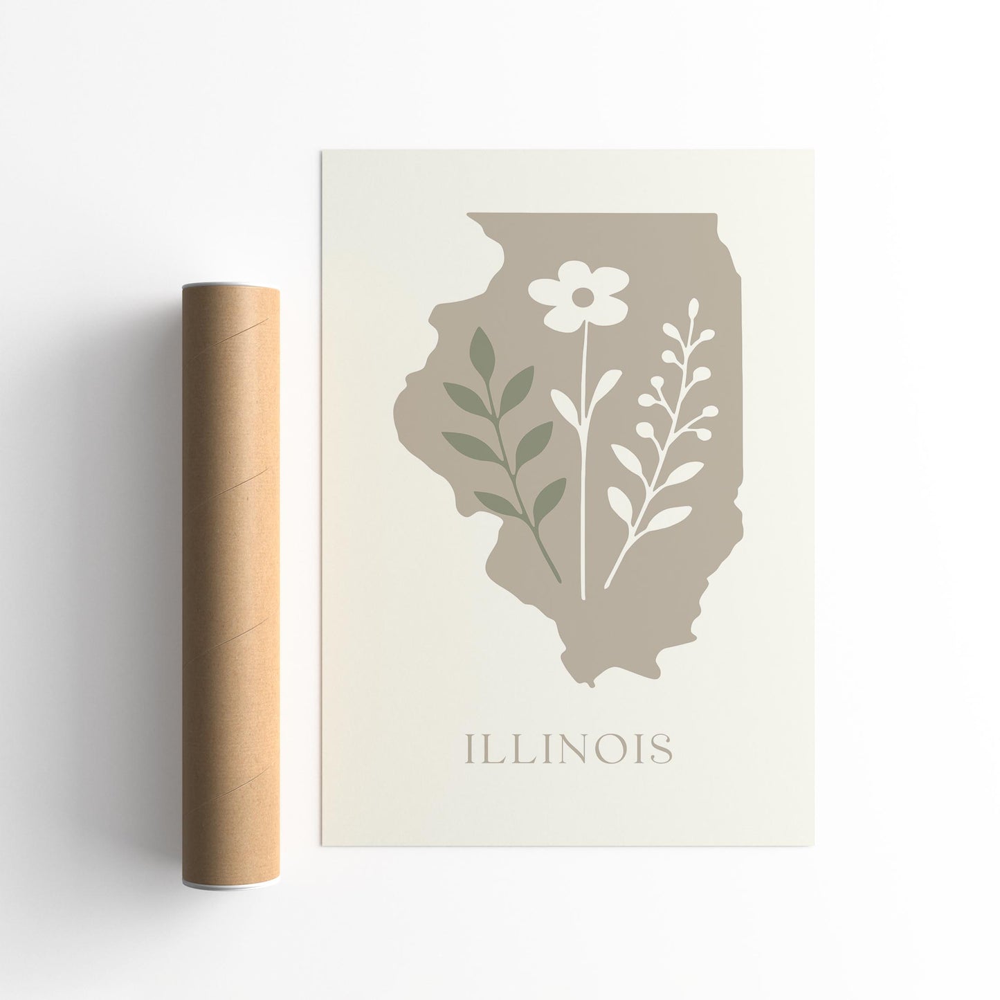 Illinois Minimalist Travel Poster