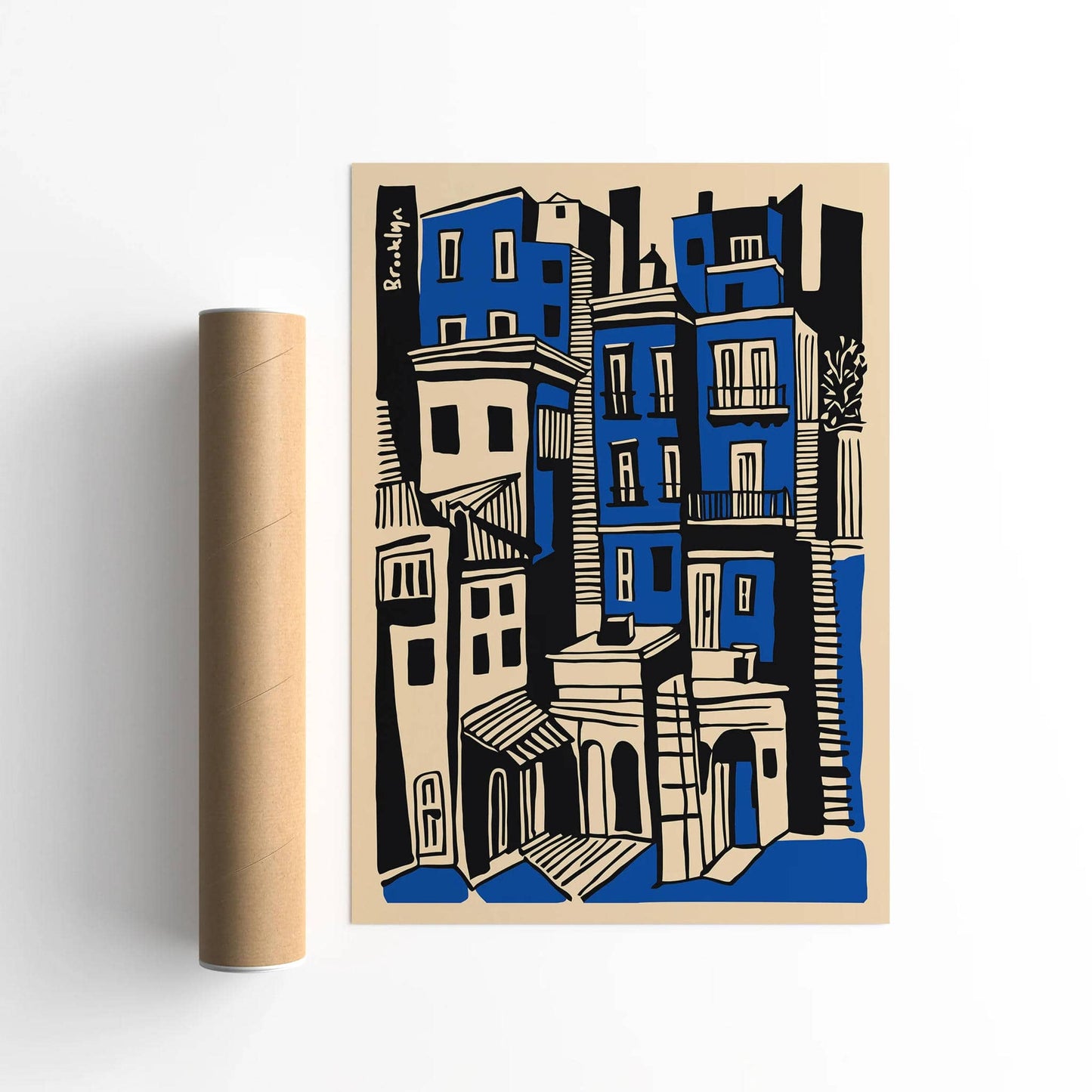 Brooklyn Poster – Modern Architecture Wall Art Print