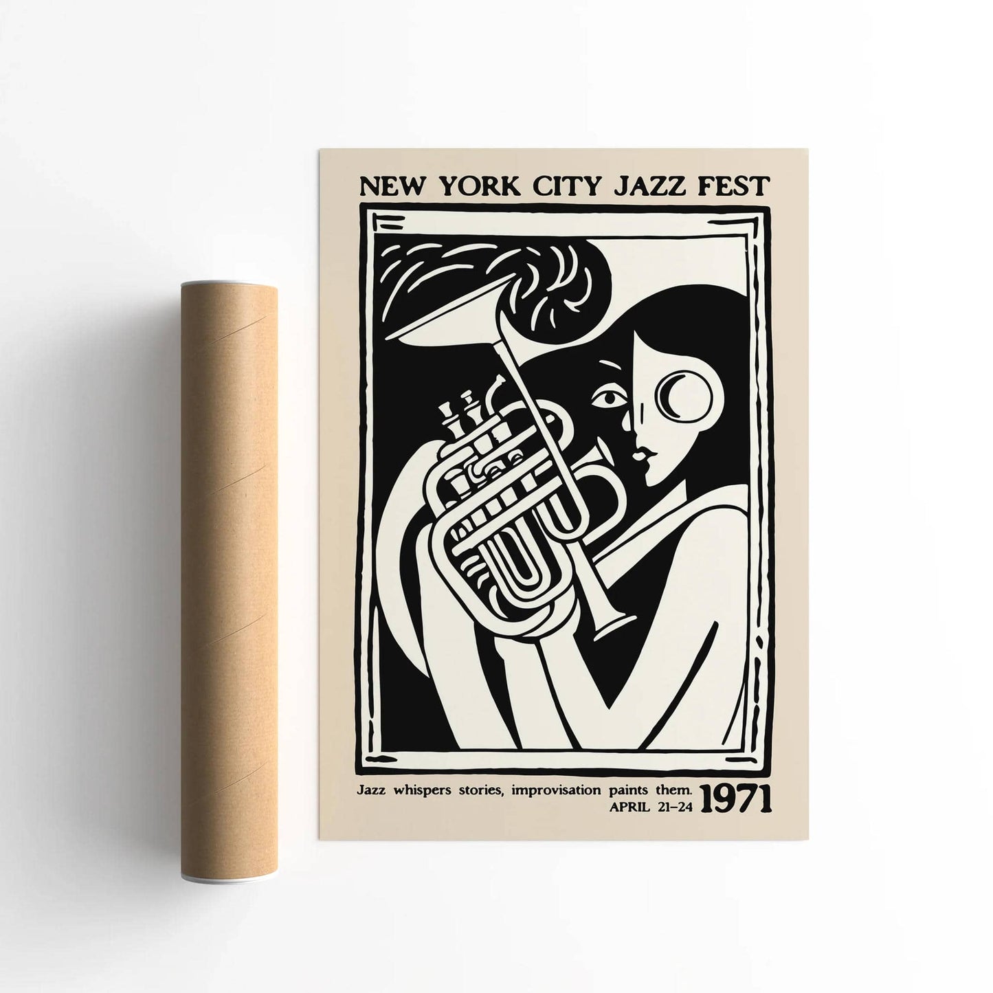 Jazz Festival 1971 in NYC Wall Art Print - HypeSheriff