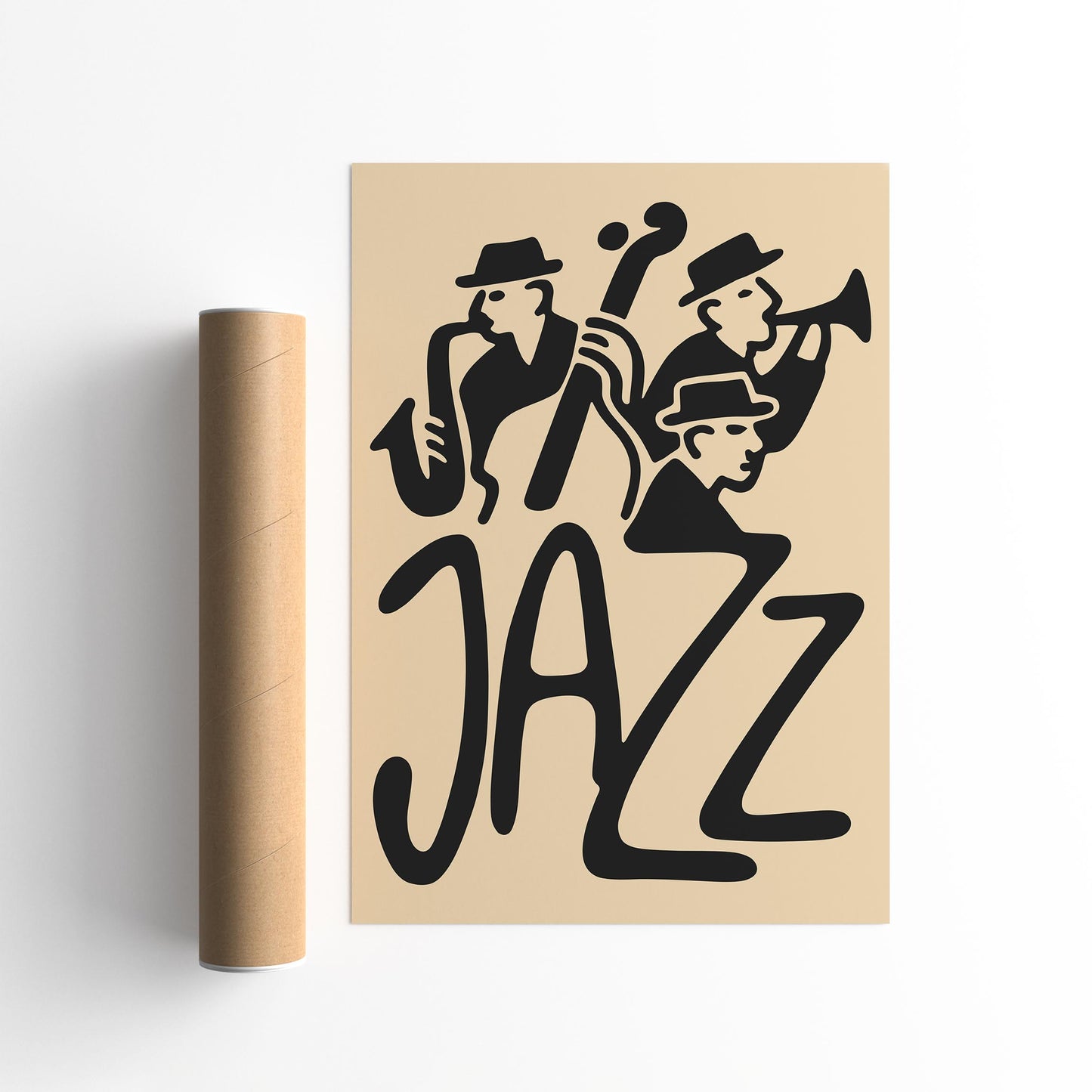 Jazz Music Poster - Retro Typography Wall Art