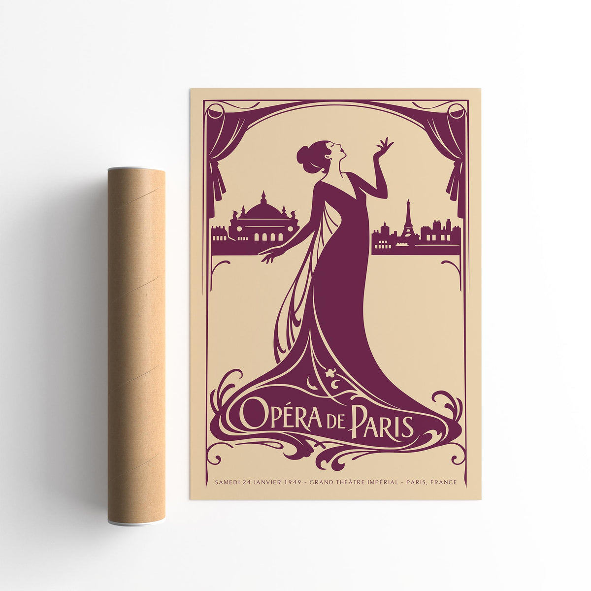 Opera de Paris French Music Poster