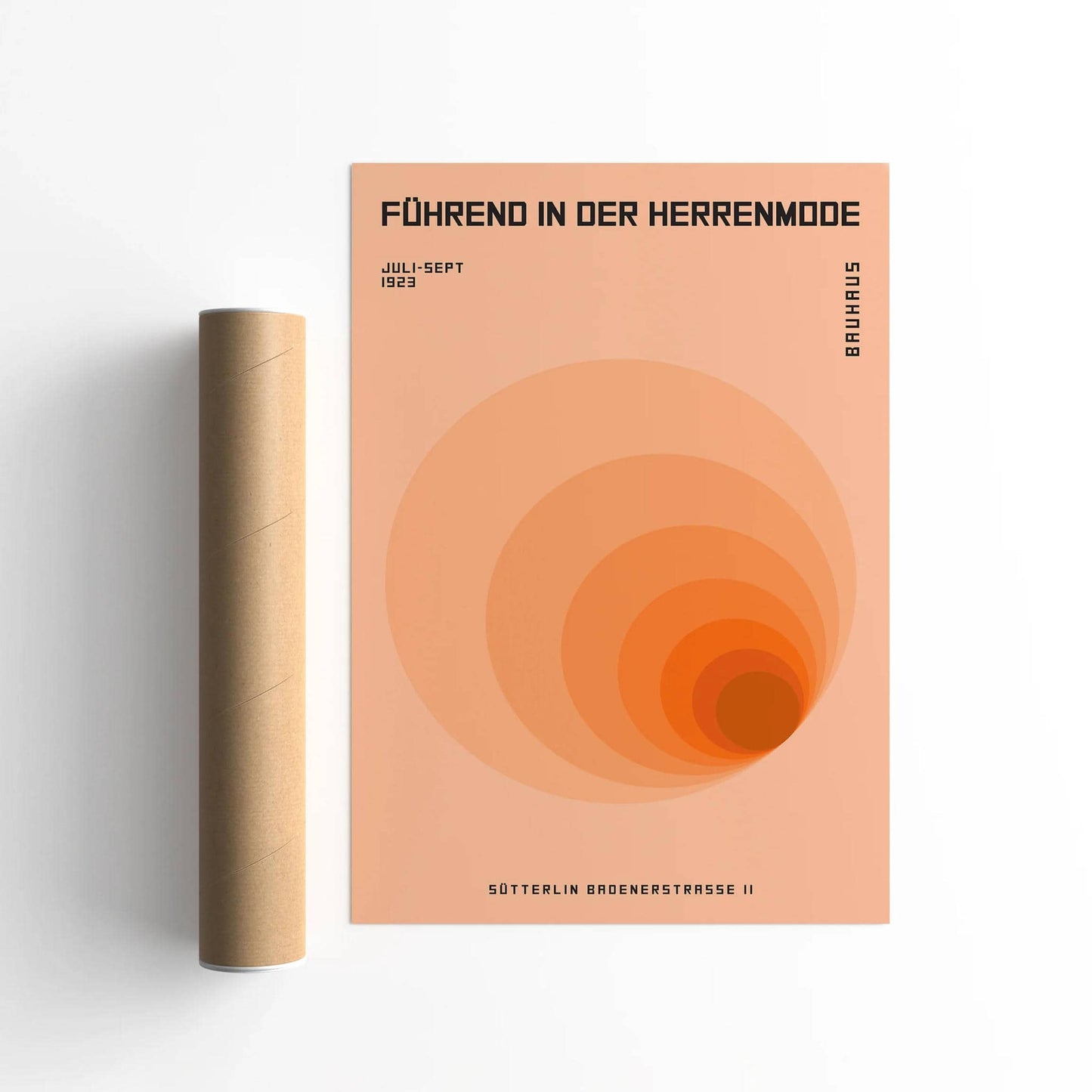 Peach Fuzz Bauhaus Poster - HypeSheriff