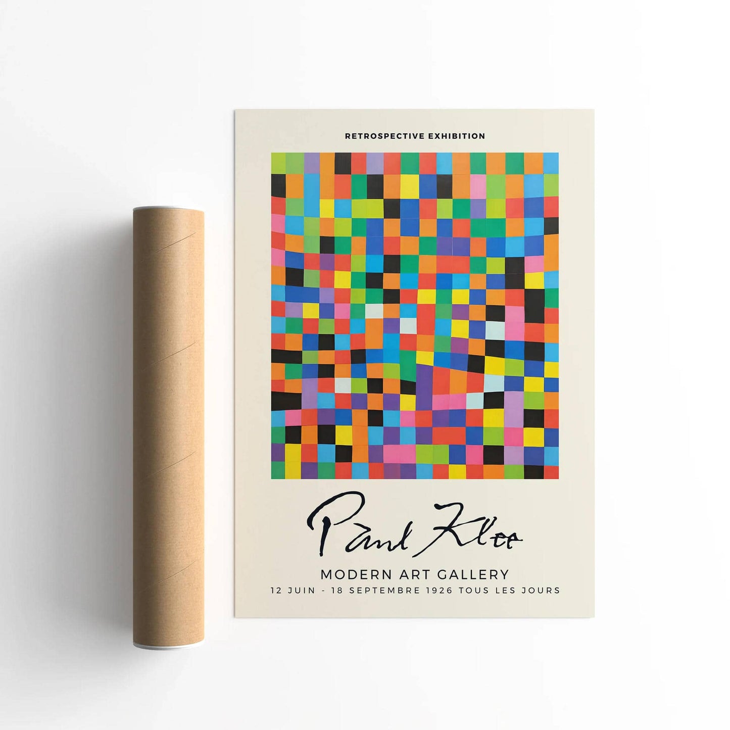 Paul Klee Retro Exhibition Poster, Abstract Geometric Art Print - HypeSheriff