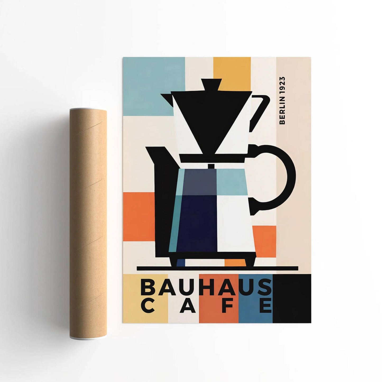 Retro Bauhaus Cafe Berlin Poster - HypeSheriff