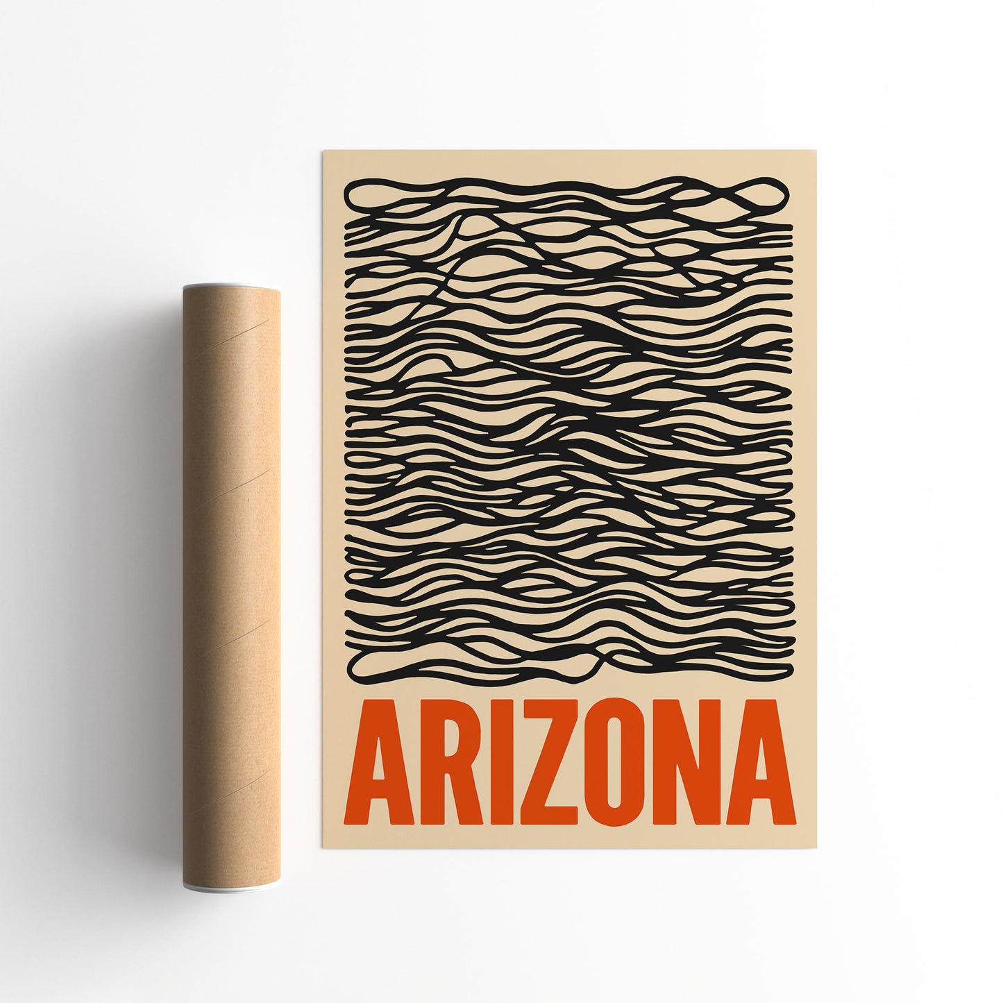 Arizona Abstract Poster - Mid Century Modern Wall Art