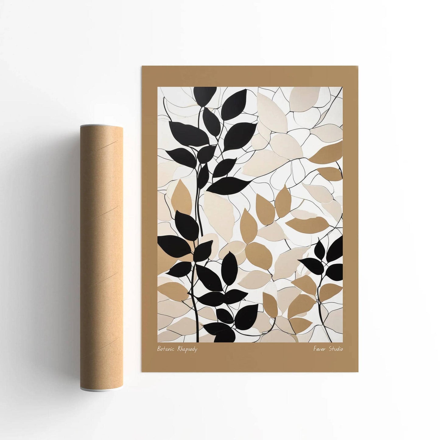 Botanic Rhapsody Beige Poster - HypeSheriff
