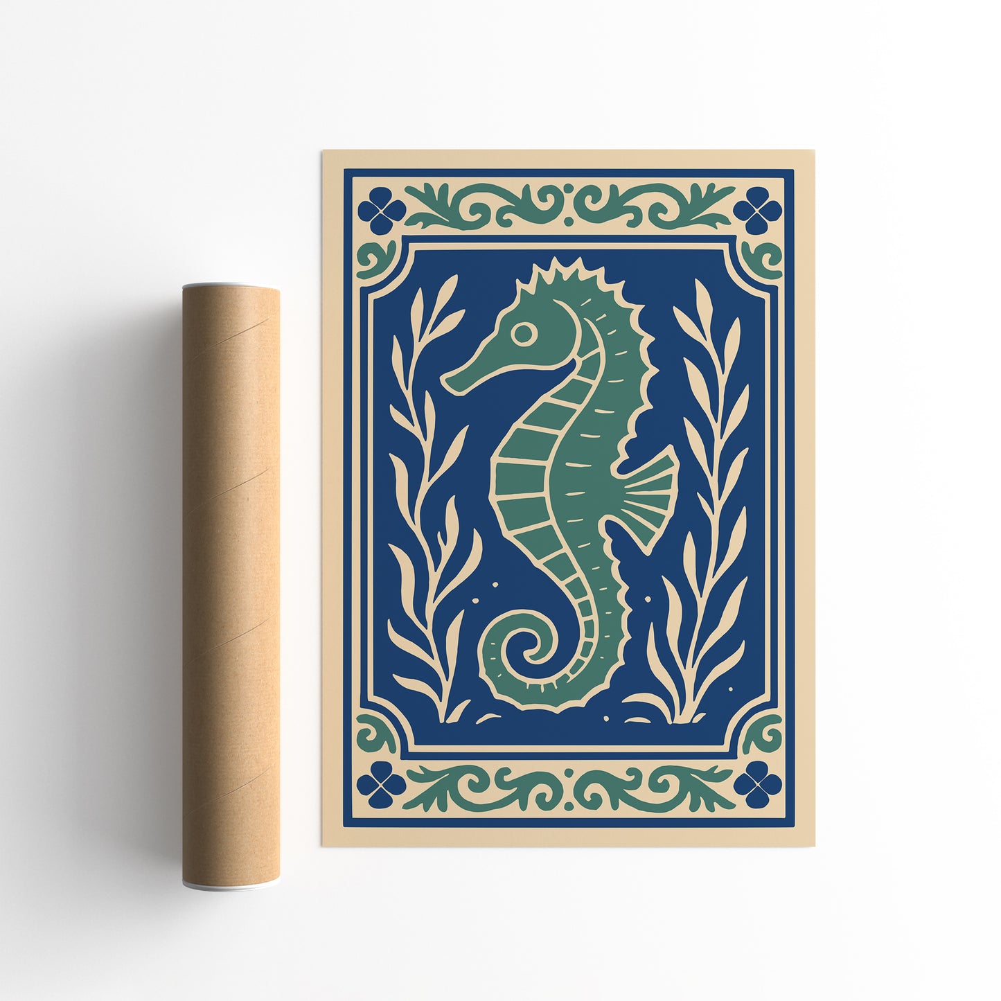 Seahorse Art Print - Nautical Home Decor