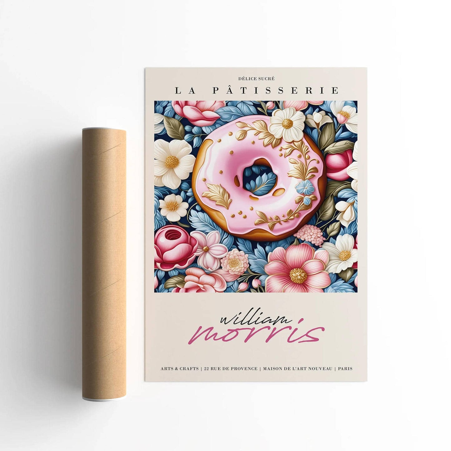 Retro Patisserie Glamour: Victorian Style Print - HypeSheriff