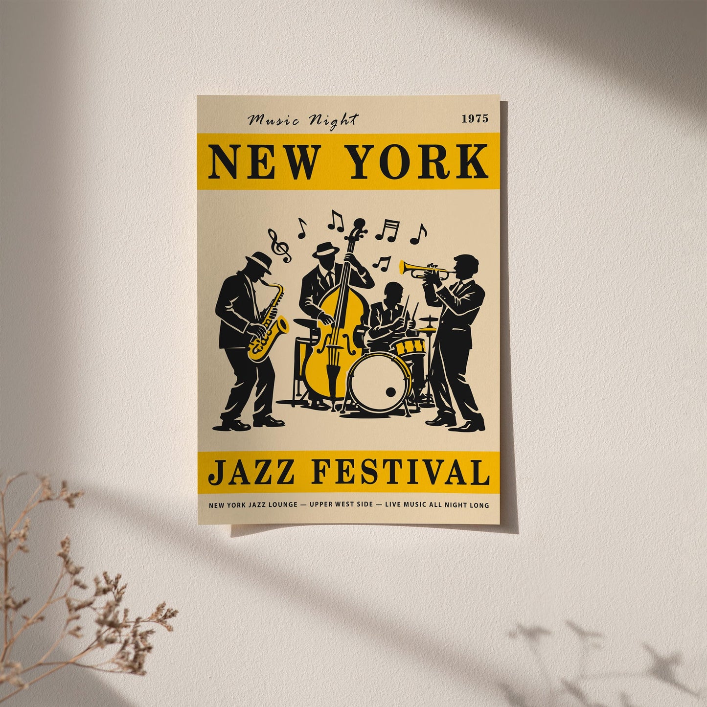 New York City Jazz Music Night Poster