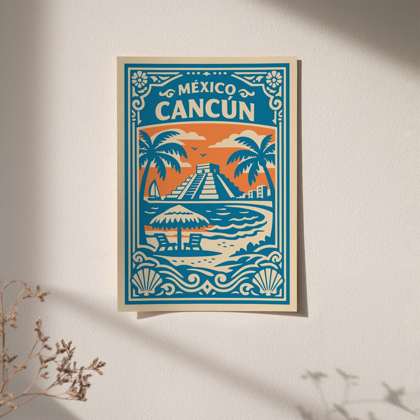 Cancun Mexico Poster - Mexican Home Decor