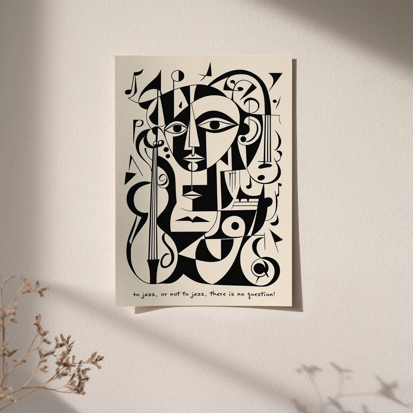 Jazz Quote Music Cubism Poster