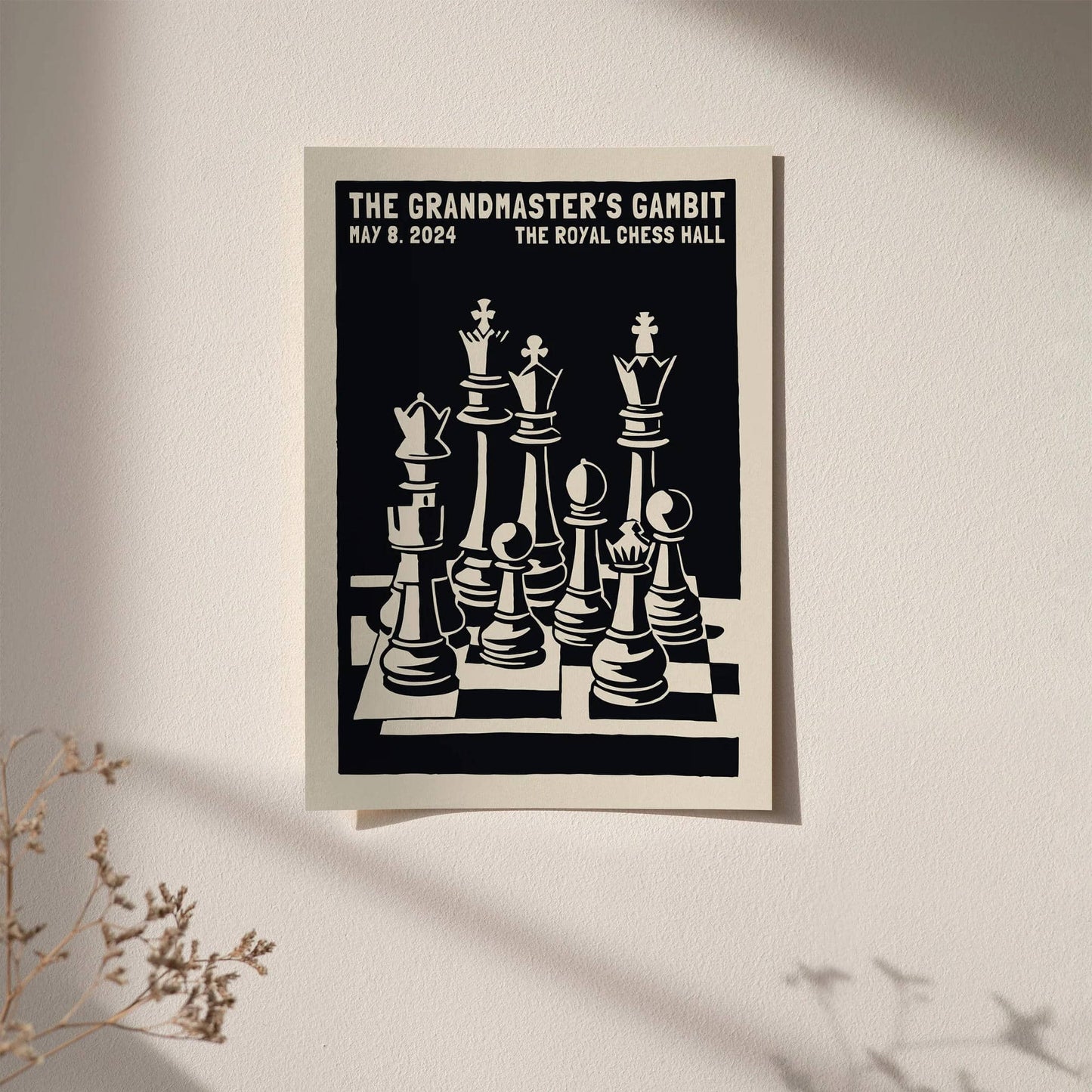 The Art of Strategy, Chess Poster Best Gift for Dad - HypeSheriff